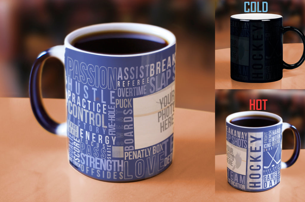 Sports Collection (Hockey Words - Personalized) Morphing Mugs® Heat-Sensitive Mug MMUGU447
