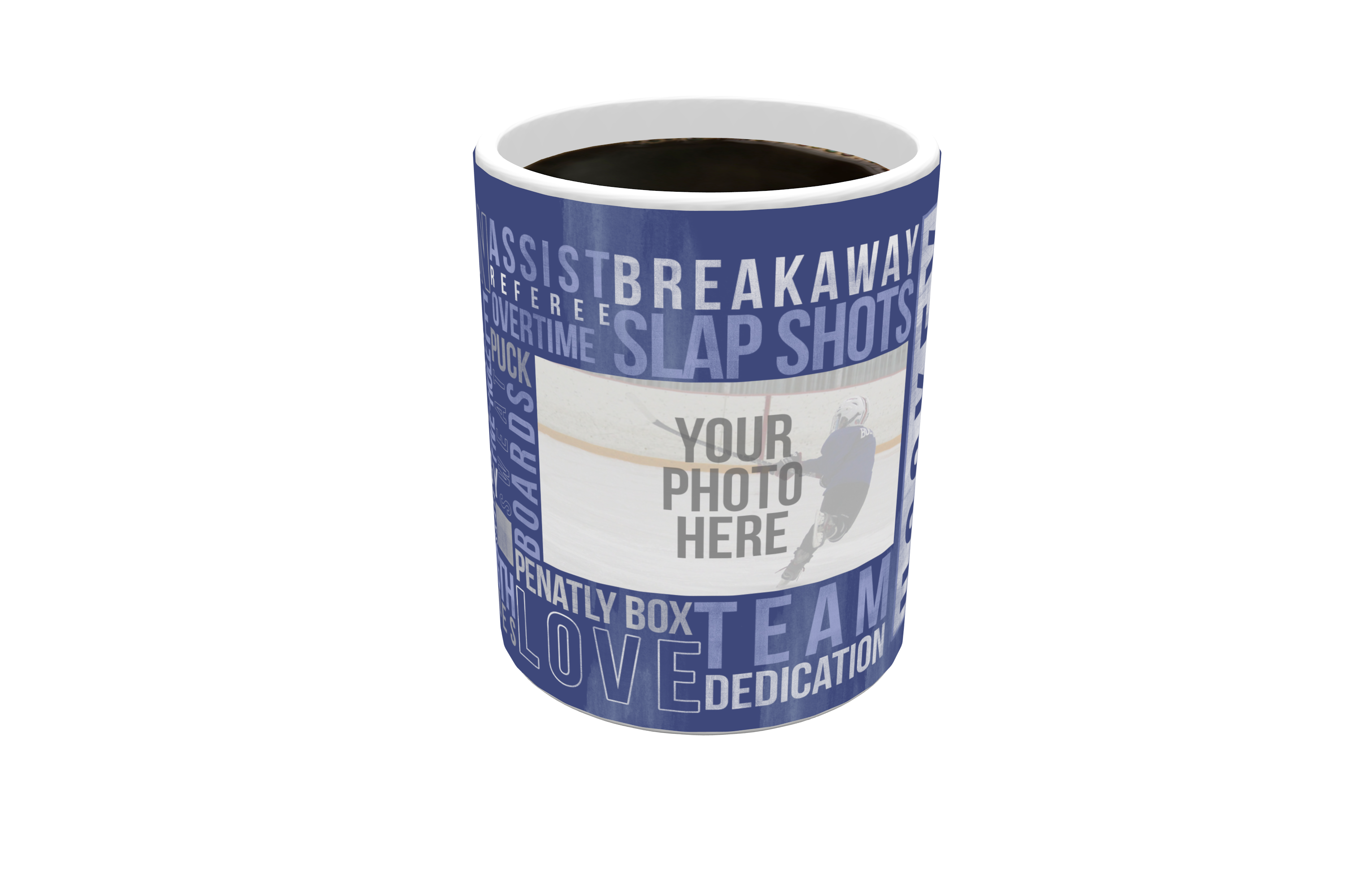 Sports Collection (Hockey Words - Personalized) Morphing Mugs® Heat-Sensitive Mug MMUGU447