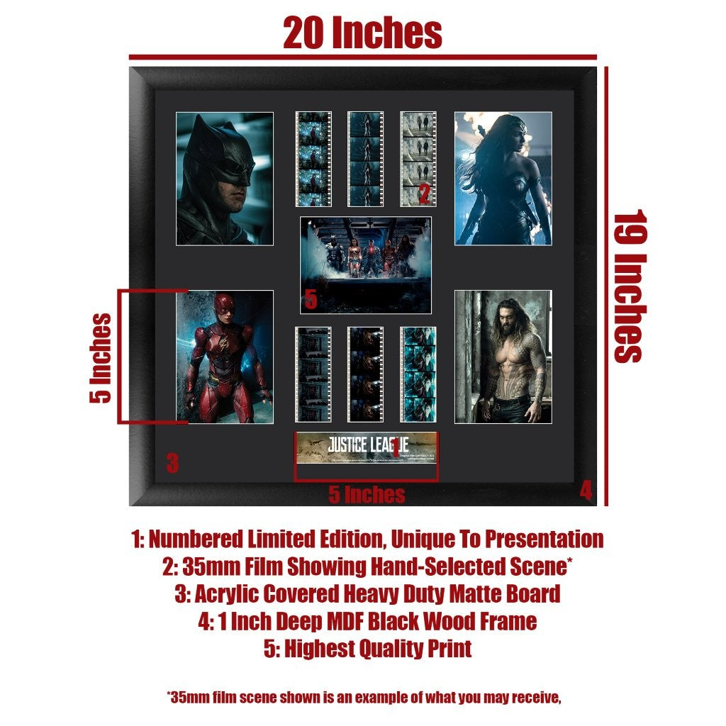 Justice League (The Members) (s1) FilmCells Presentation Limited Edition Montage Wall Art USFC6371