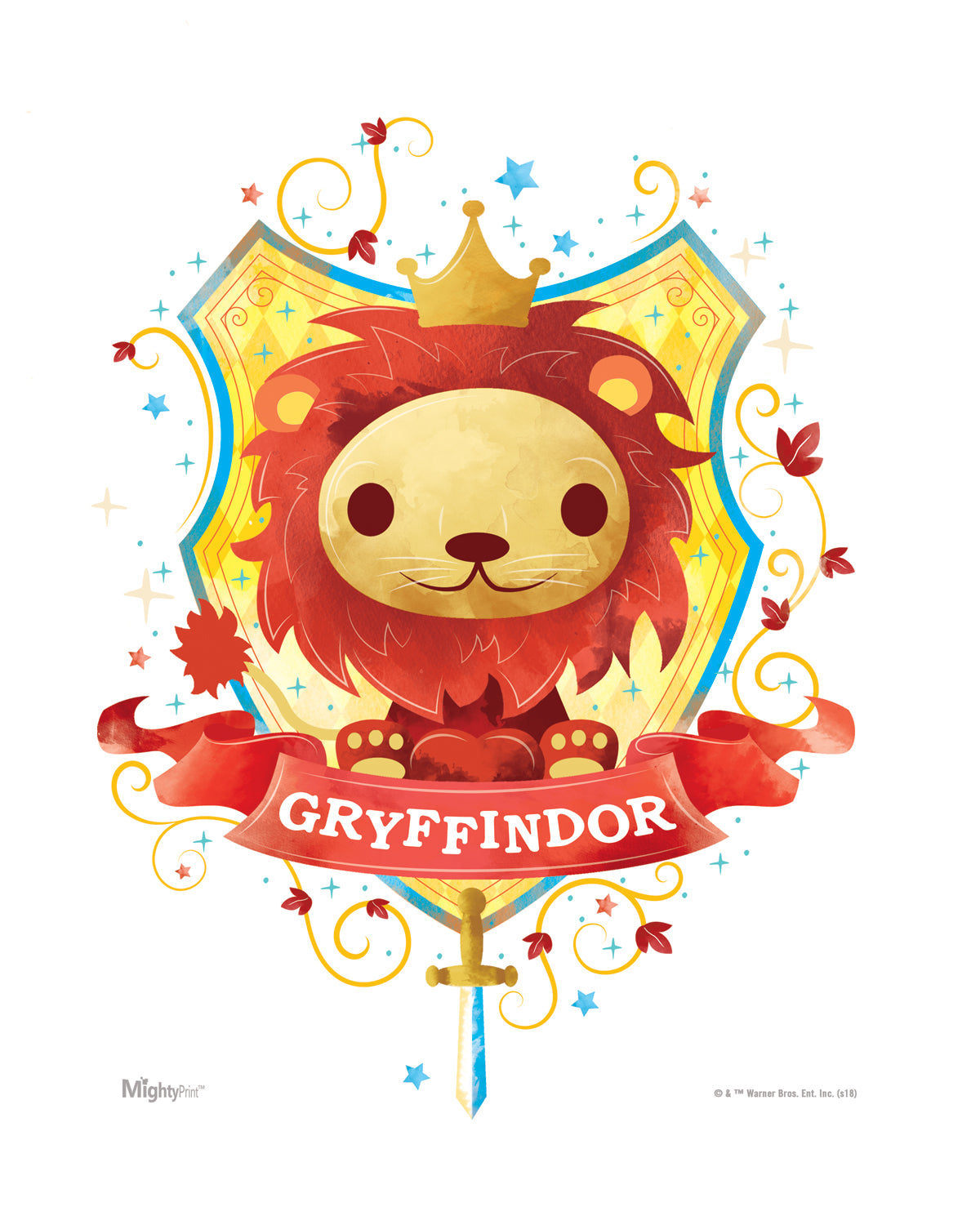 Harry Potter (Gryffindor Watercolor) MightyPrint™ Wall Art MP08100450
