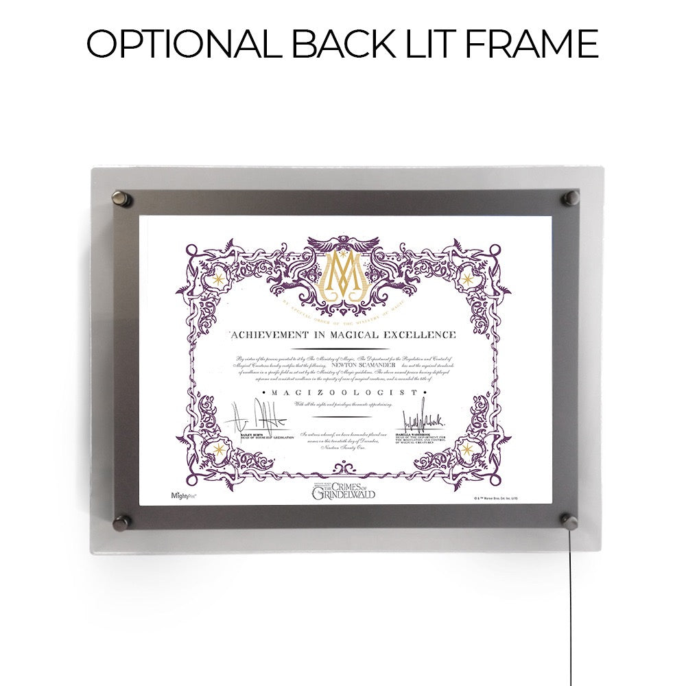 Fantastic Beasts: The Crimes of Grindelwald (Magizoologist Certificate) MightyPrint™ Wall Art MP08100505
