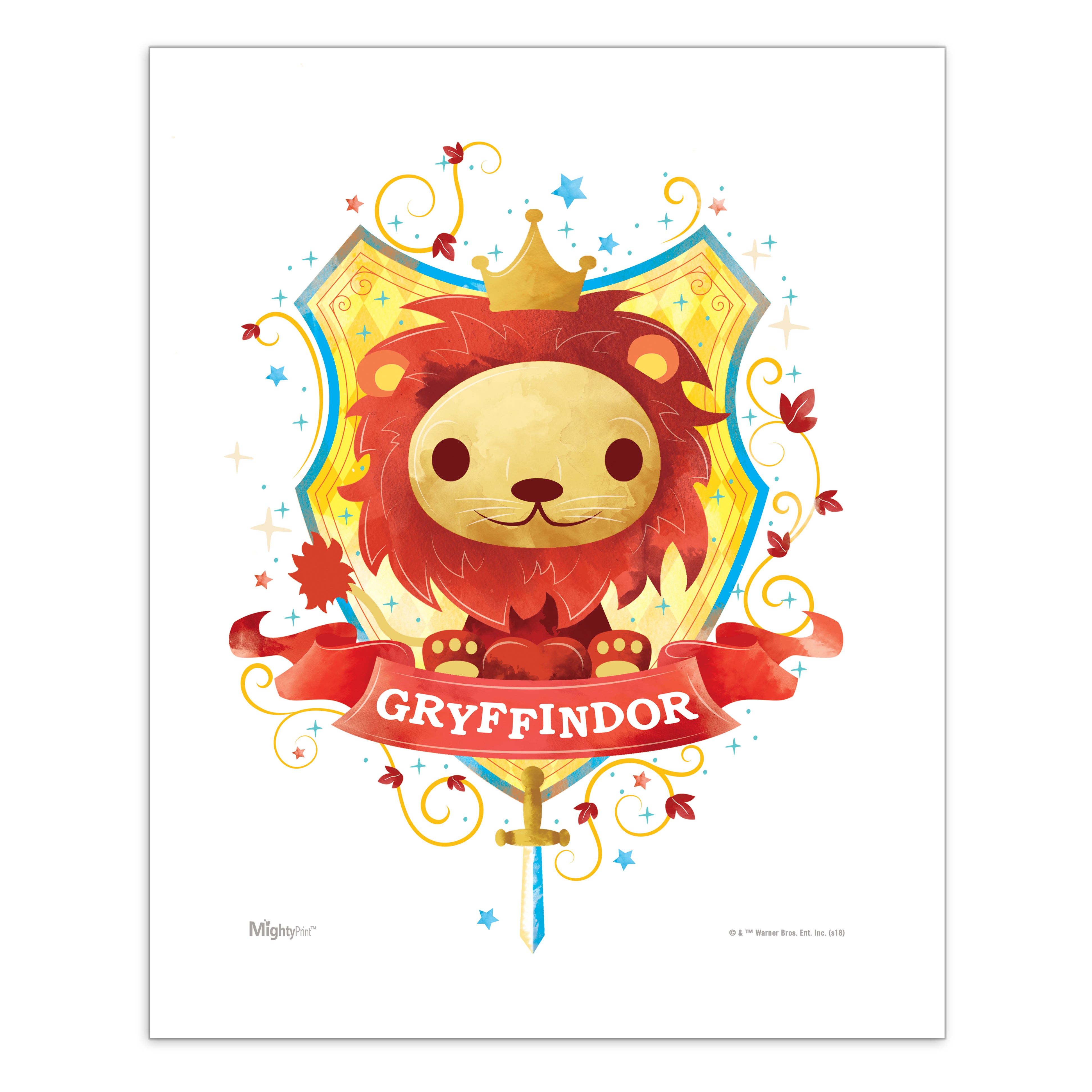 Harry Potter (Gryffindor Watercolor) MightyPrint™ Wall Art MP08100450