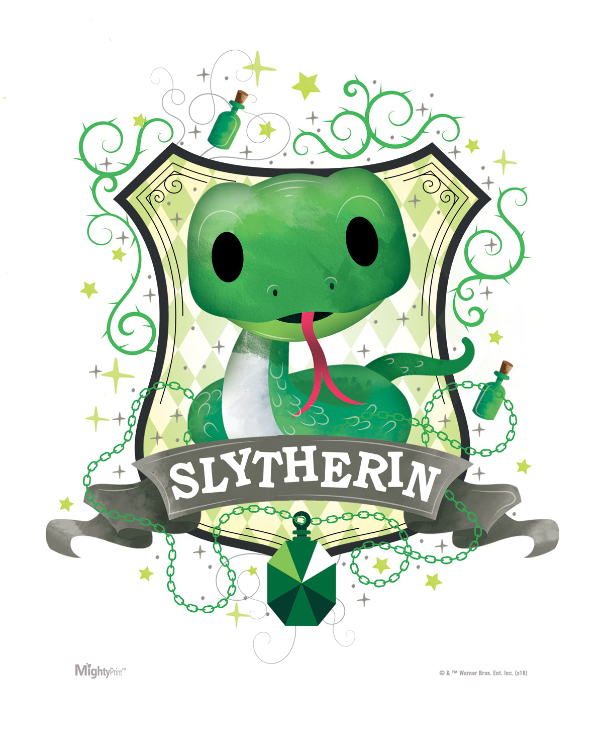 Harry Potter (Slytherin Watercolor) MightyPrint™ Wall Art MP08100451