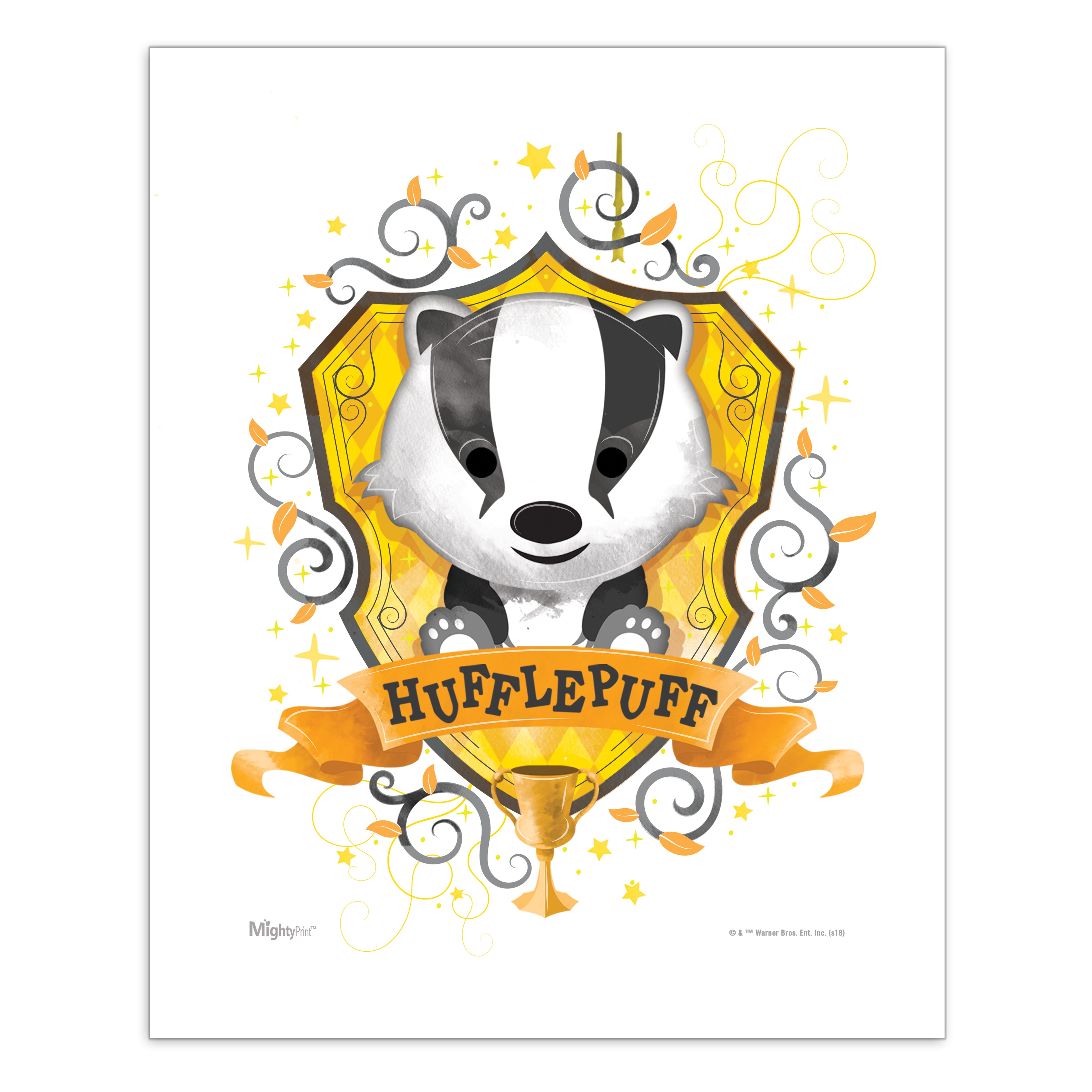 Harry Potter (Hufflepuff Watercolor) MightyPrint™ Wall Art MP08100453