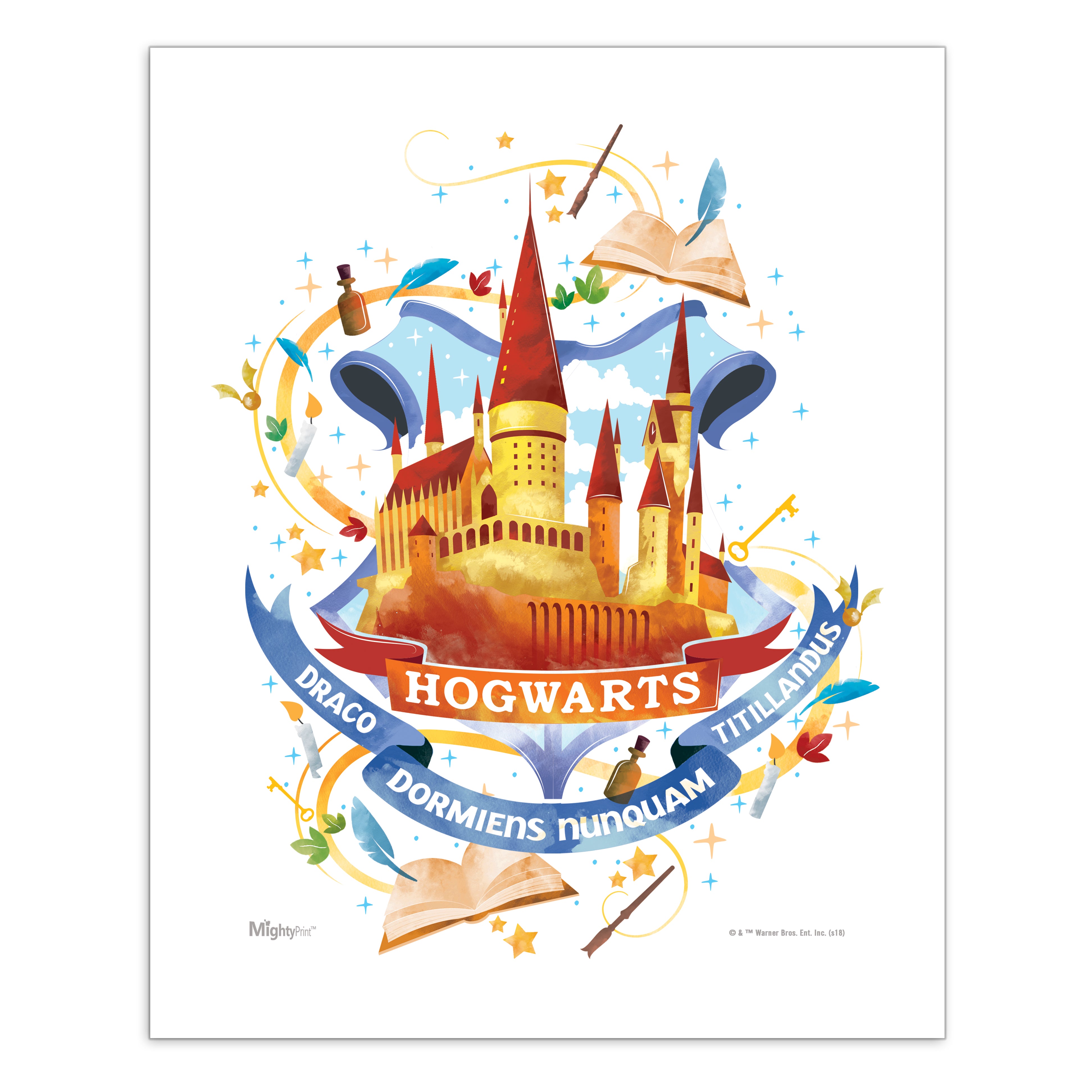 Harry Potter (Hogwarts Watercolor) MightyPrint™ Wall Art MP08100454