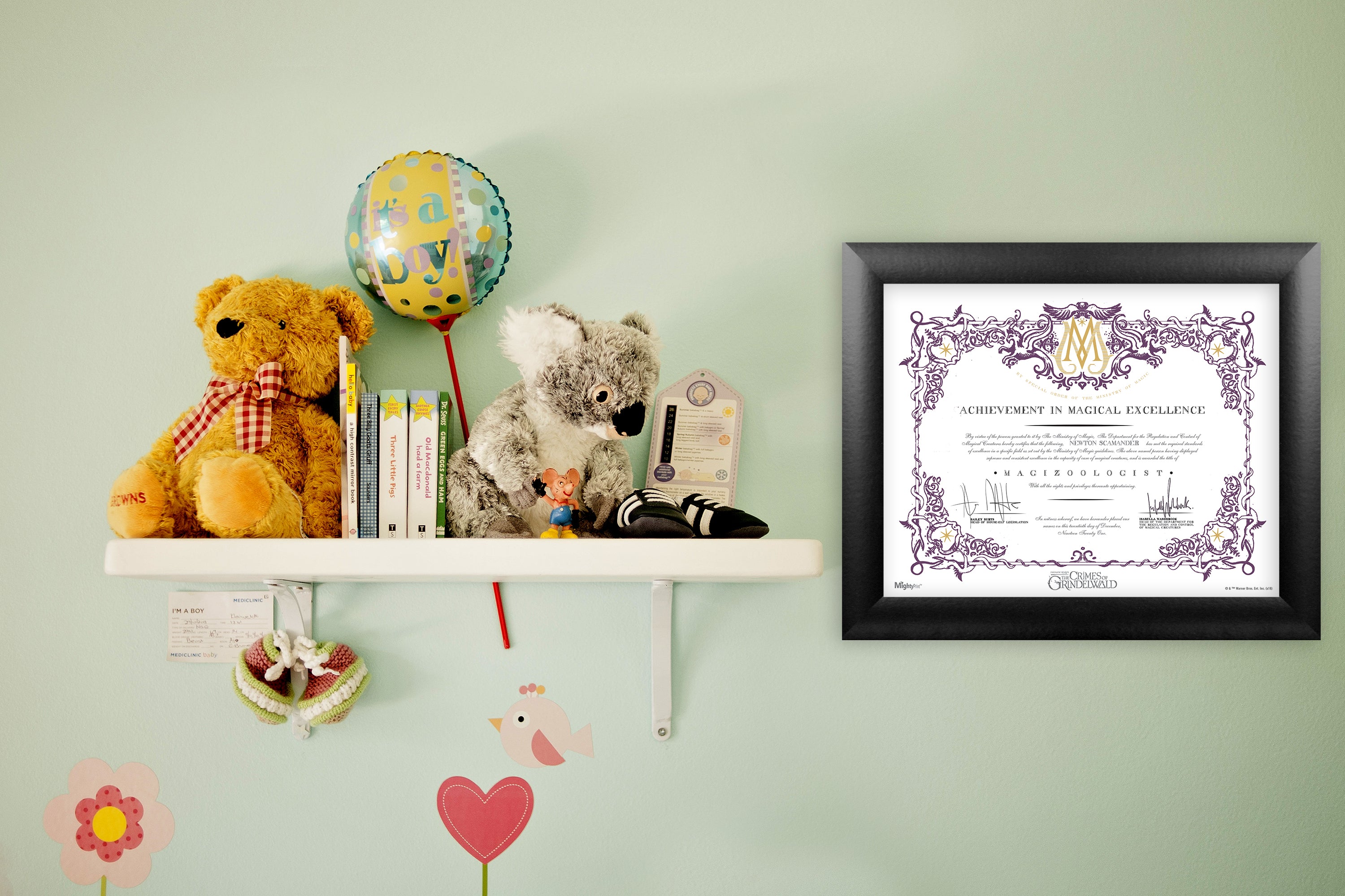 Fantastic Beasts: The Crimes of Grindelwald (Magizoologist Certificate) MightyPrint™ Wall Art MP08100505