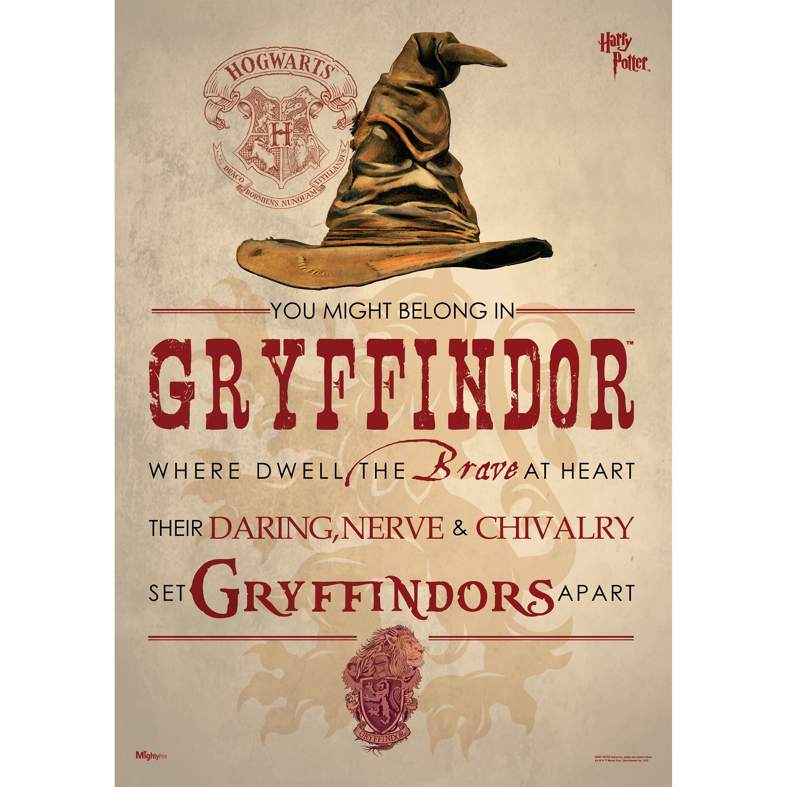 Harry Potter (Sorting Hat Gryffindor) MightyPrint™ Wall Art MP17240182