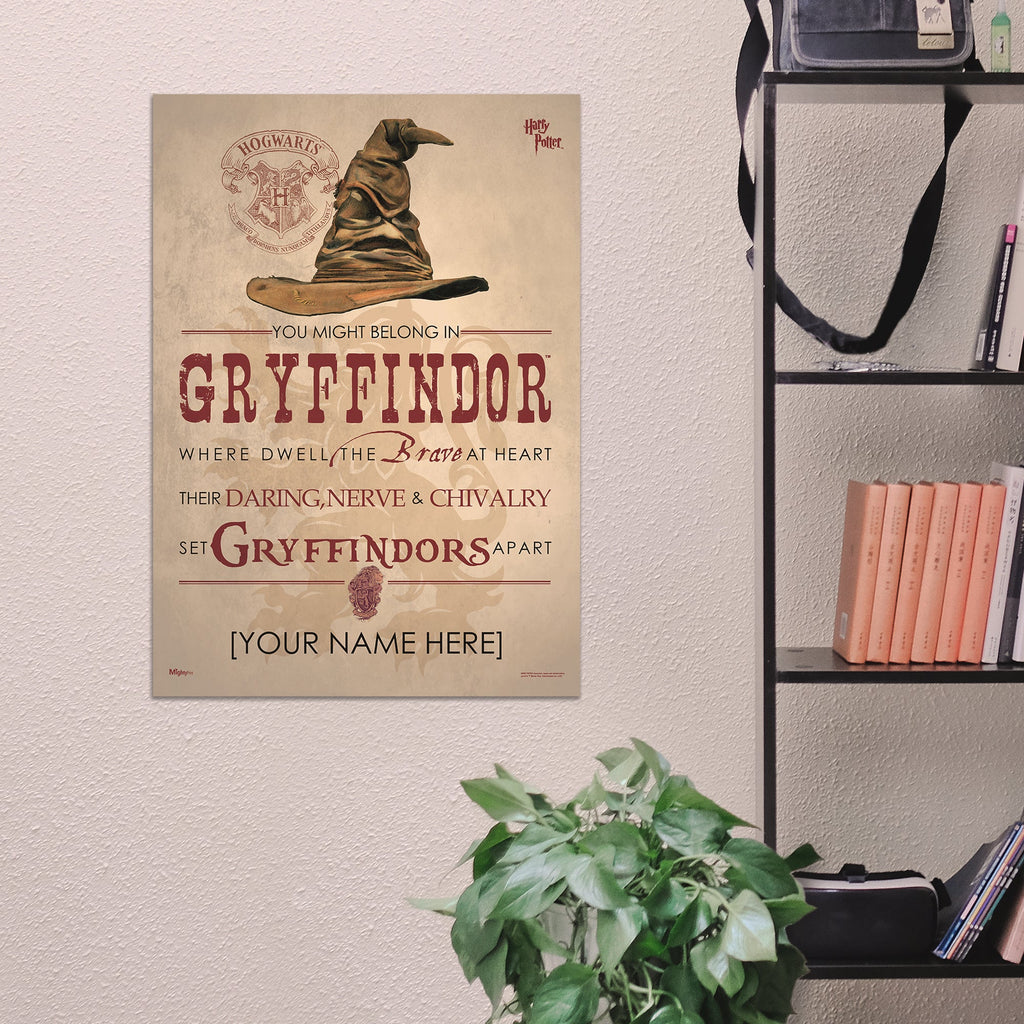 Harry Potter (Gryffindor Sorting Hat Poem - Personalize with Name) MightyPrint™ Wall Art MP17240186