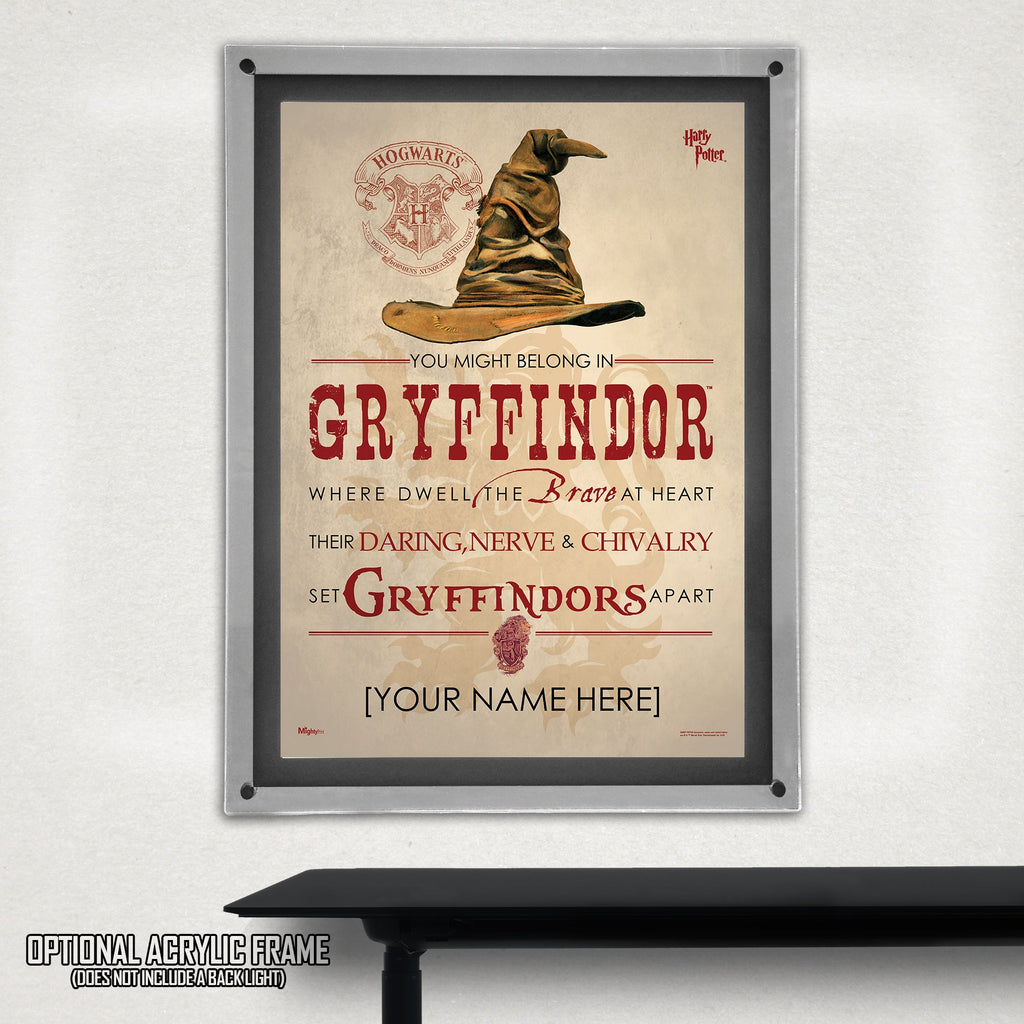 Harry Potter (Gryffindor Sorting Hat Poem - Personalize with Name) MightyPrint™ Wall Art MP17240186