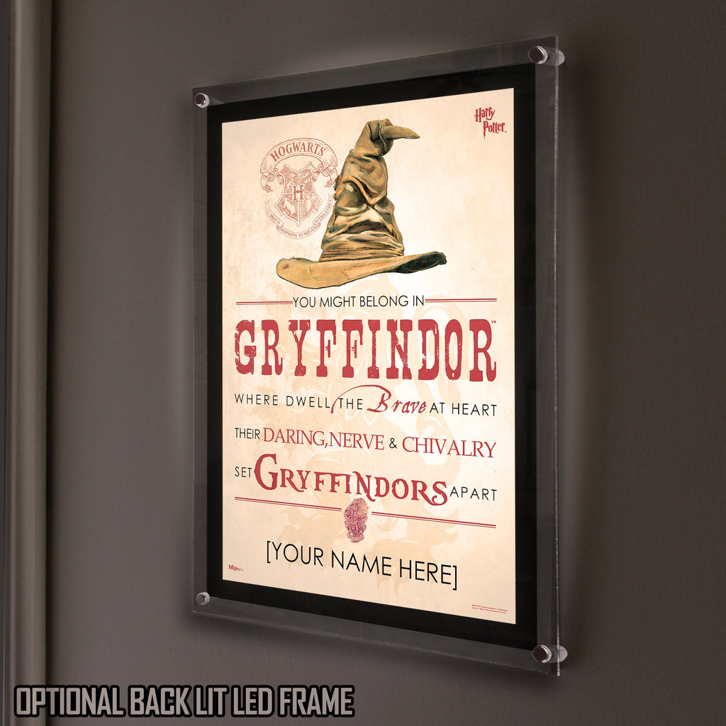 Harry Potter (Gryffindor Sorting Hat Poem - Personalize with Name) MightyPrint™ Wall Art MP17240186