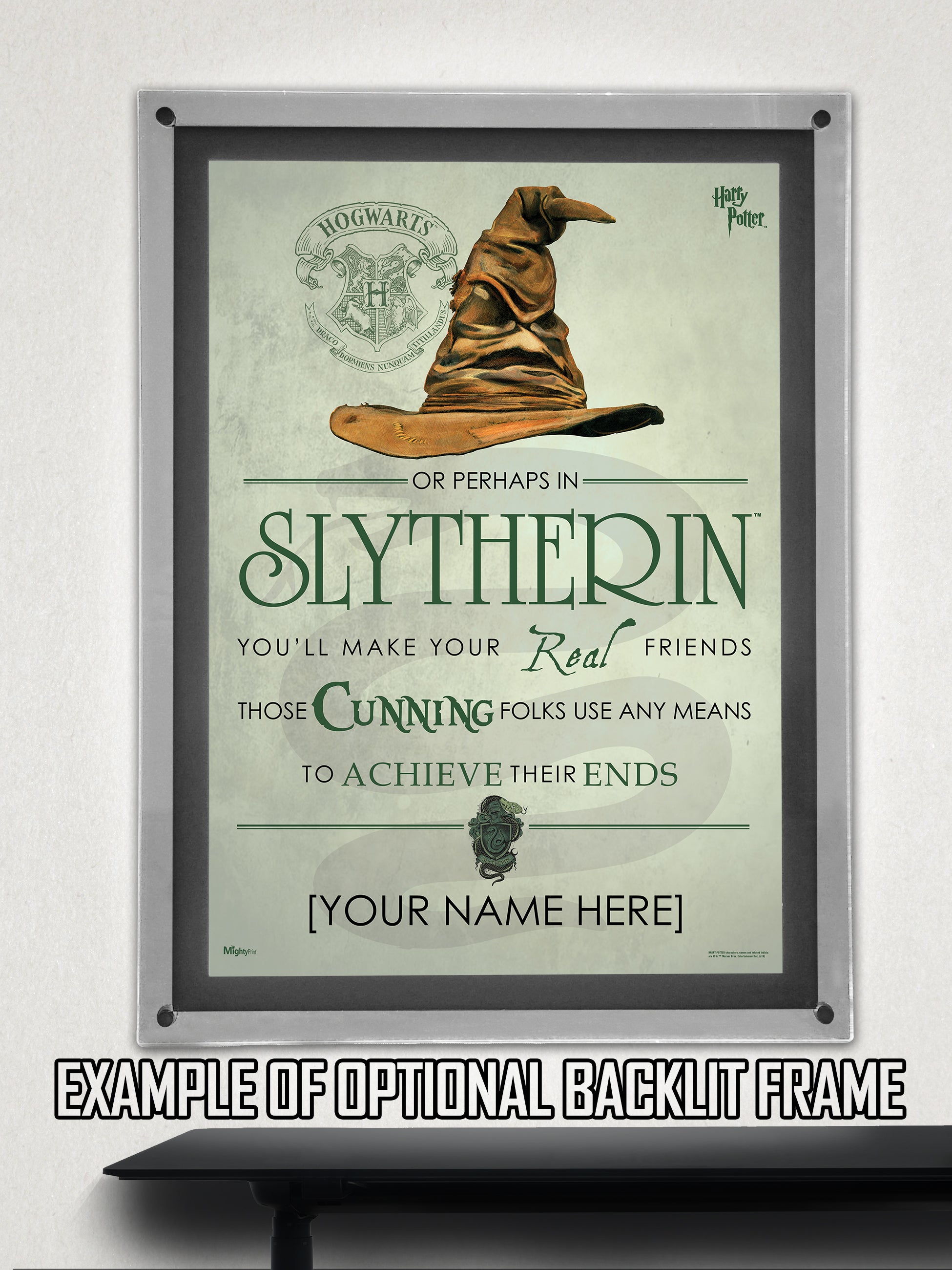 Harry Potter (Slytherin Sorting Hat Poem - Personalize with Name) MightyPrint™ Wall Art MP17240187