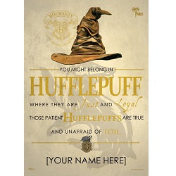 Harry Potter (Hufflepuff Sorting Hat Poem - Personalize with Name) MightyPrint™ Wall Art MP17240188