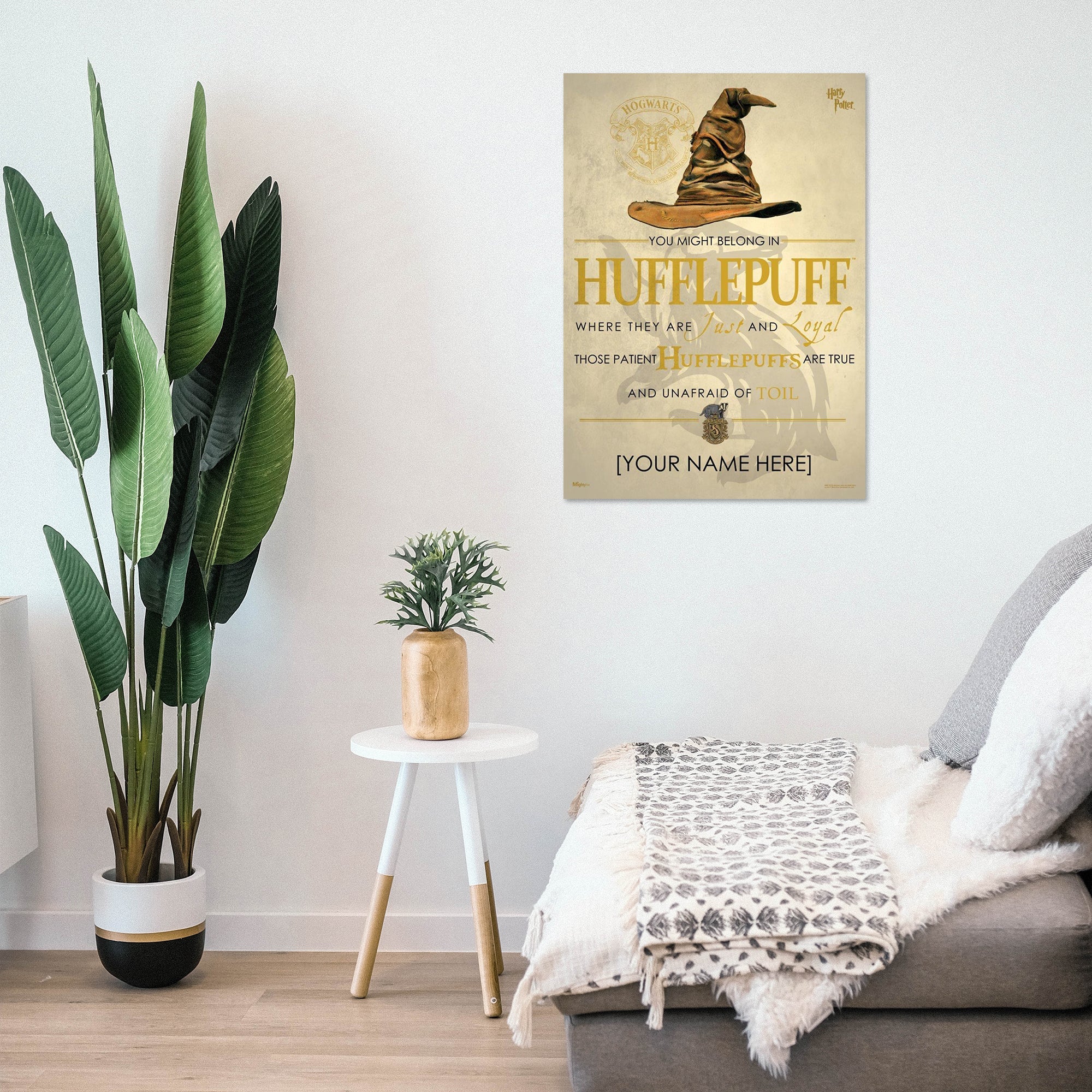 Harry Potter (Hufflepuff Sorting Hat Poem - Personalize with Name) MightyPrint™ Wall Art MP17240188