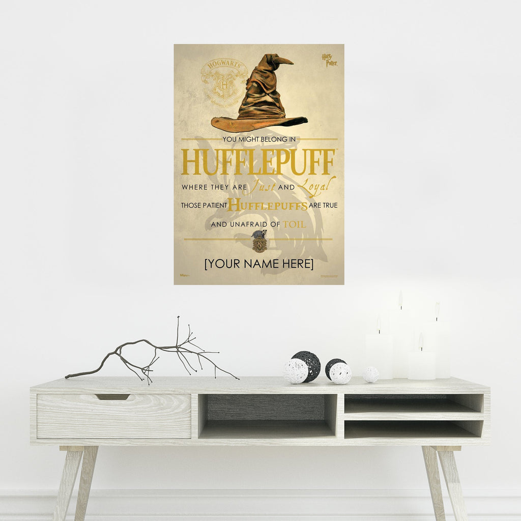 Harry Potter (Hufflepuff Sorting Hat Poem - Personalize with Name) MightyPrint™ Wall Art MP17240188