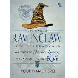 Harry Potter (Ravenclaw Sorting Hat Poem - Personalize with Name) MightyPrint™ Wall Art MP17240189