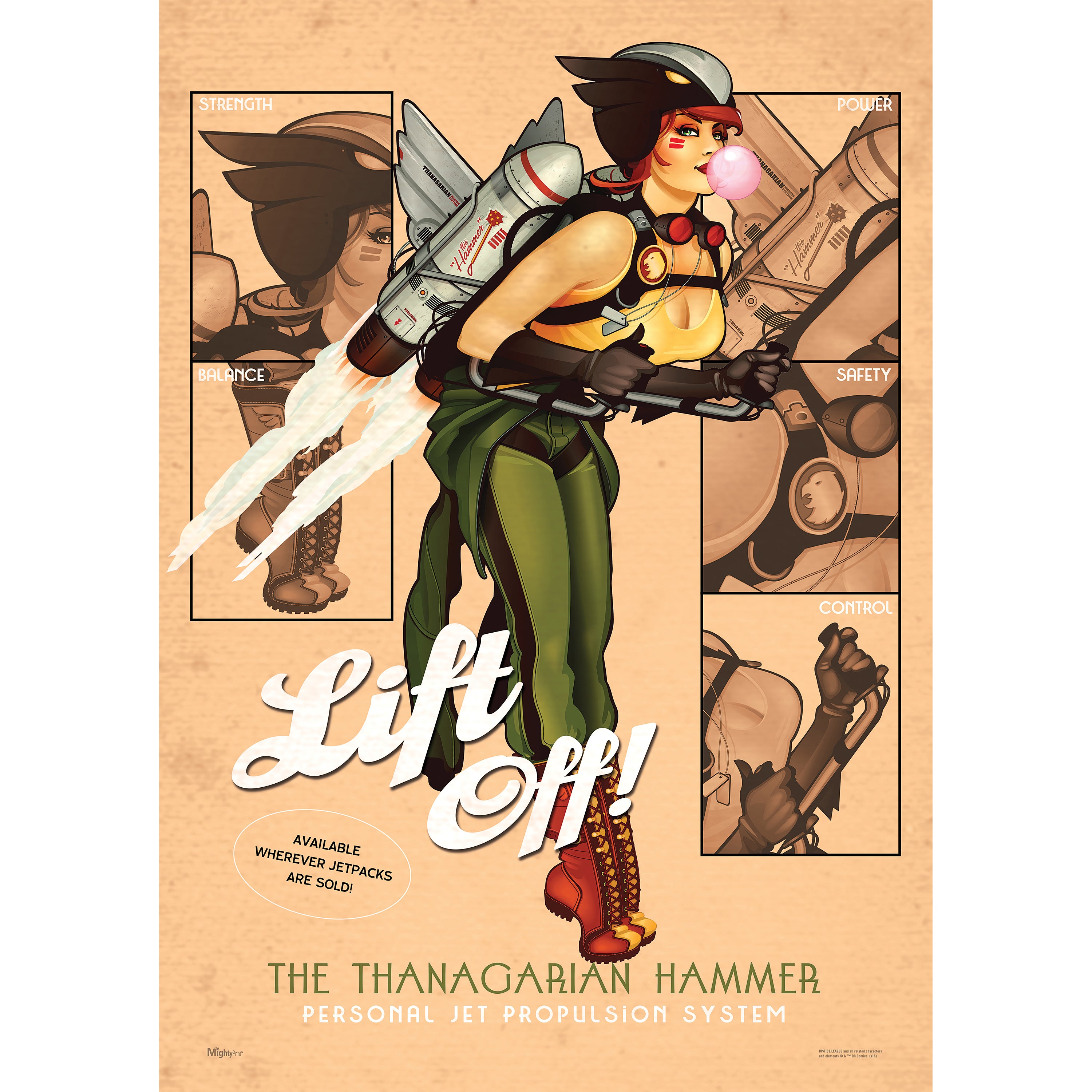 DC Comics (Hawkgirl - Bombshell) MightyPrint™ Wall Art MP17240236