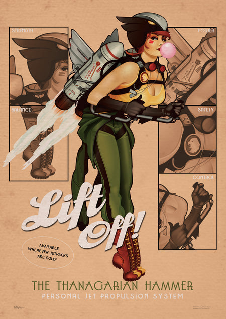 DC Comics (Hawkgirl - Bombshell) MightyPrint™ Wall Art MP17240236