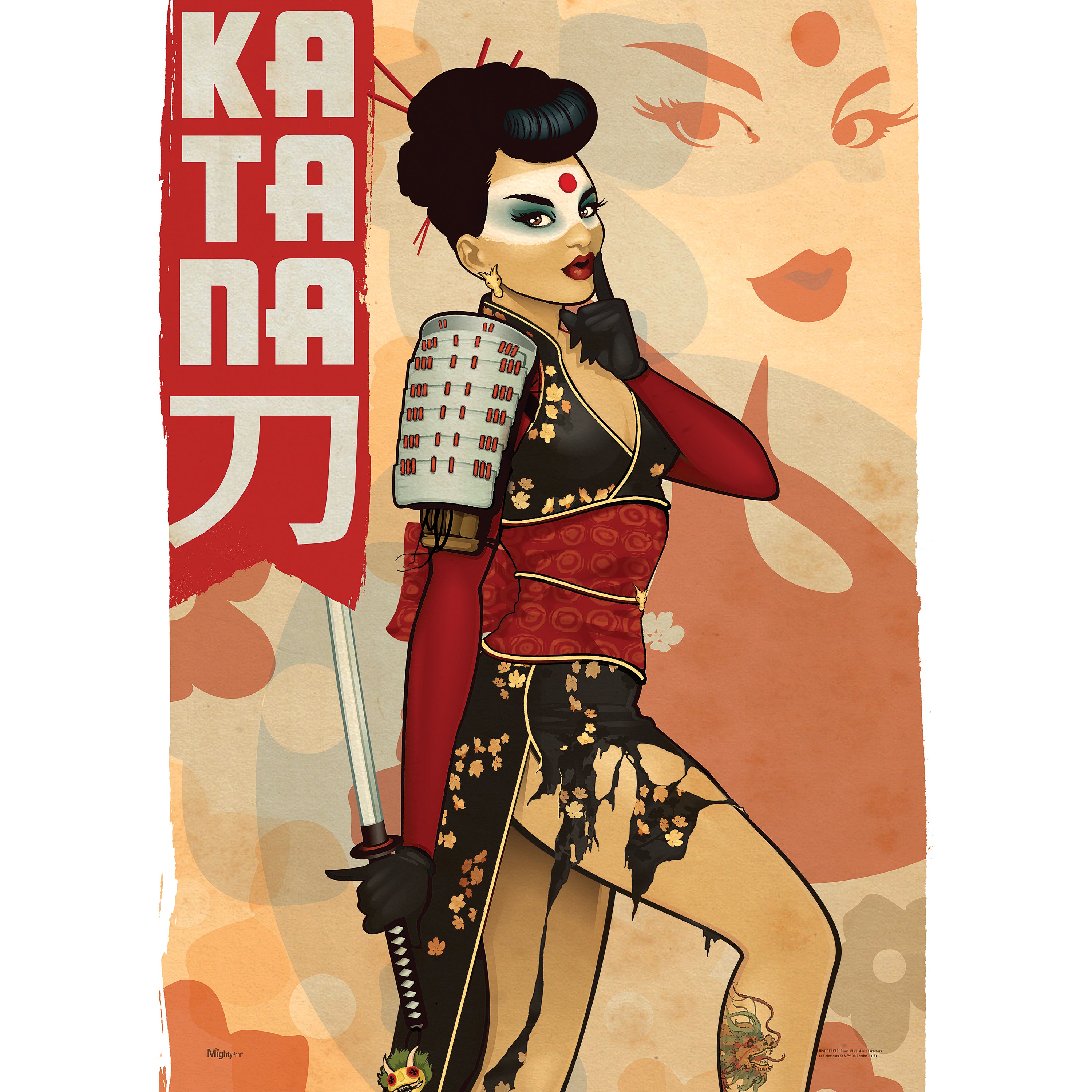 DC Comics (Katana - Bombshell) MightyPrint™ Wall Art MP17240238