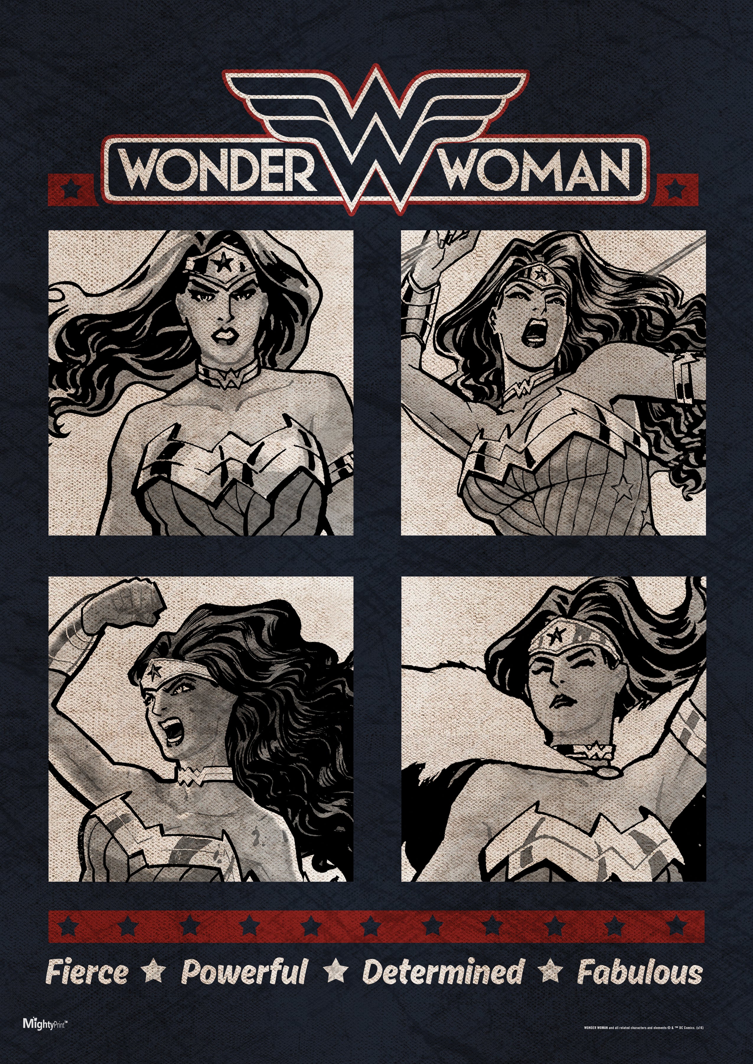 DC Comics (Wonder Woman - Fabulous ) MightyPrint™ Wall Art MP17240245