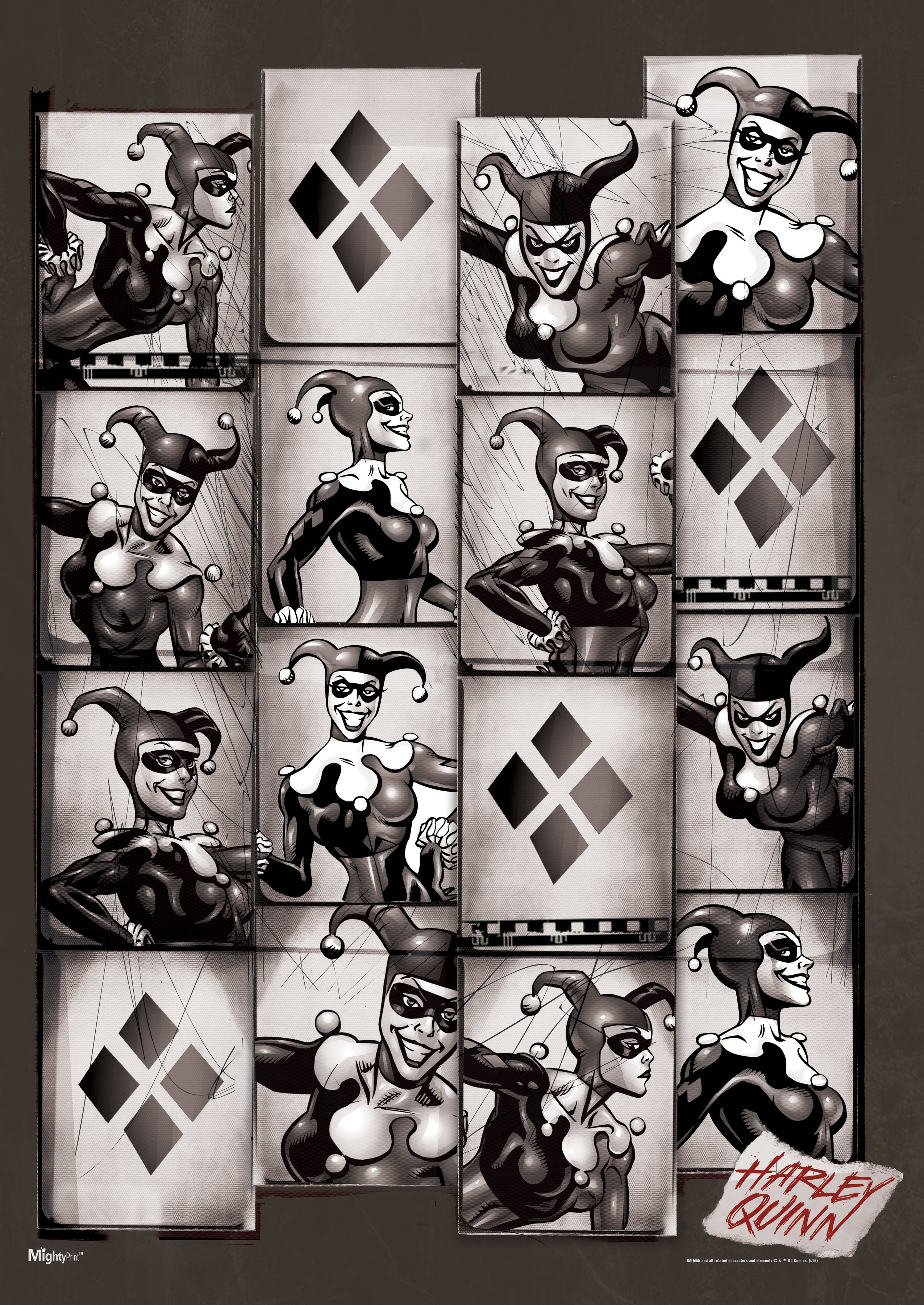 DC Comics (Harley Quinn - Tiles) MightyPrint™ Wall Art MP17240246