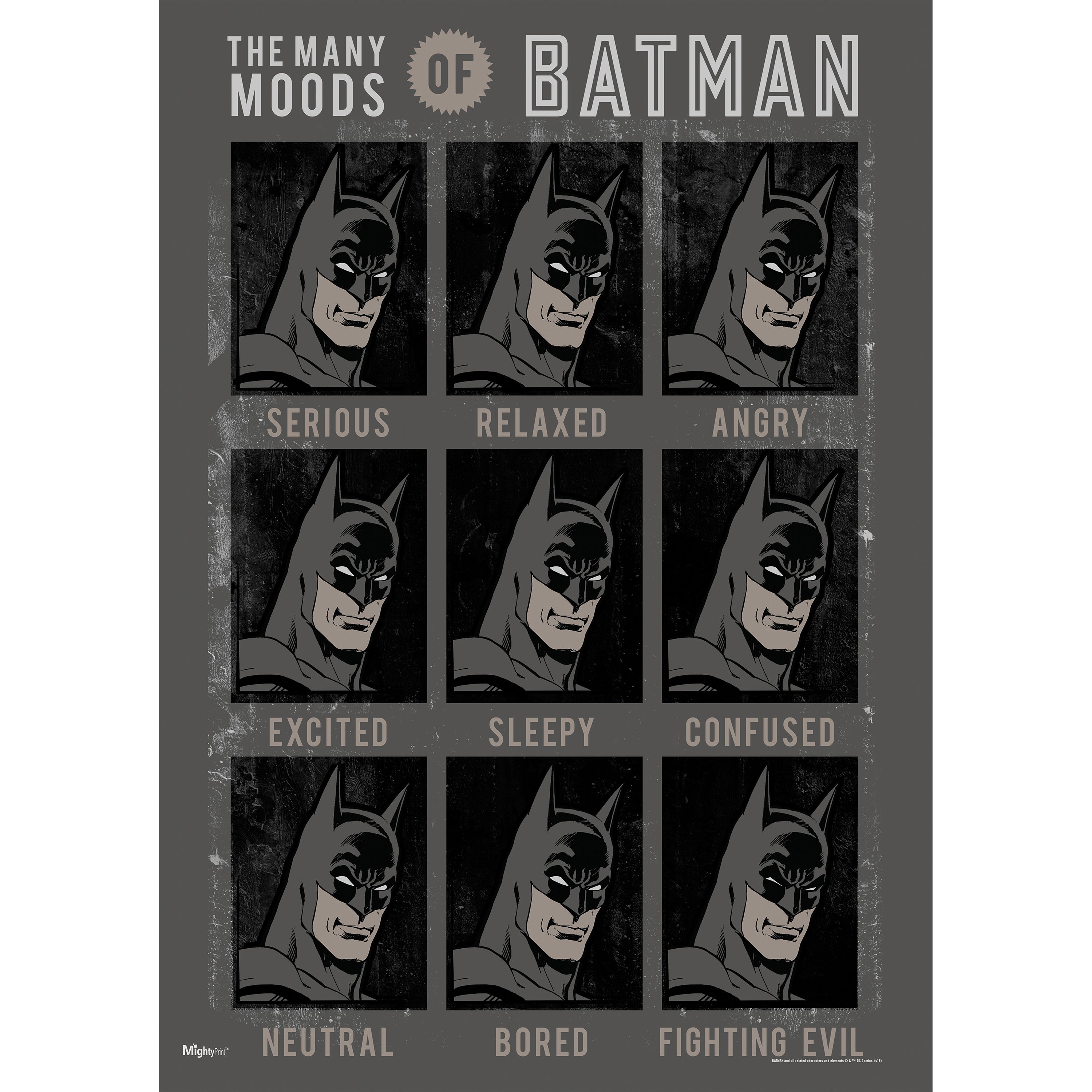 DC Comics (Batman - Many Moods) MightyPrint™ Wall Art MP17240247