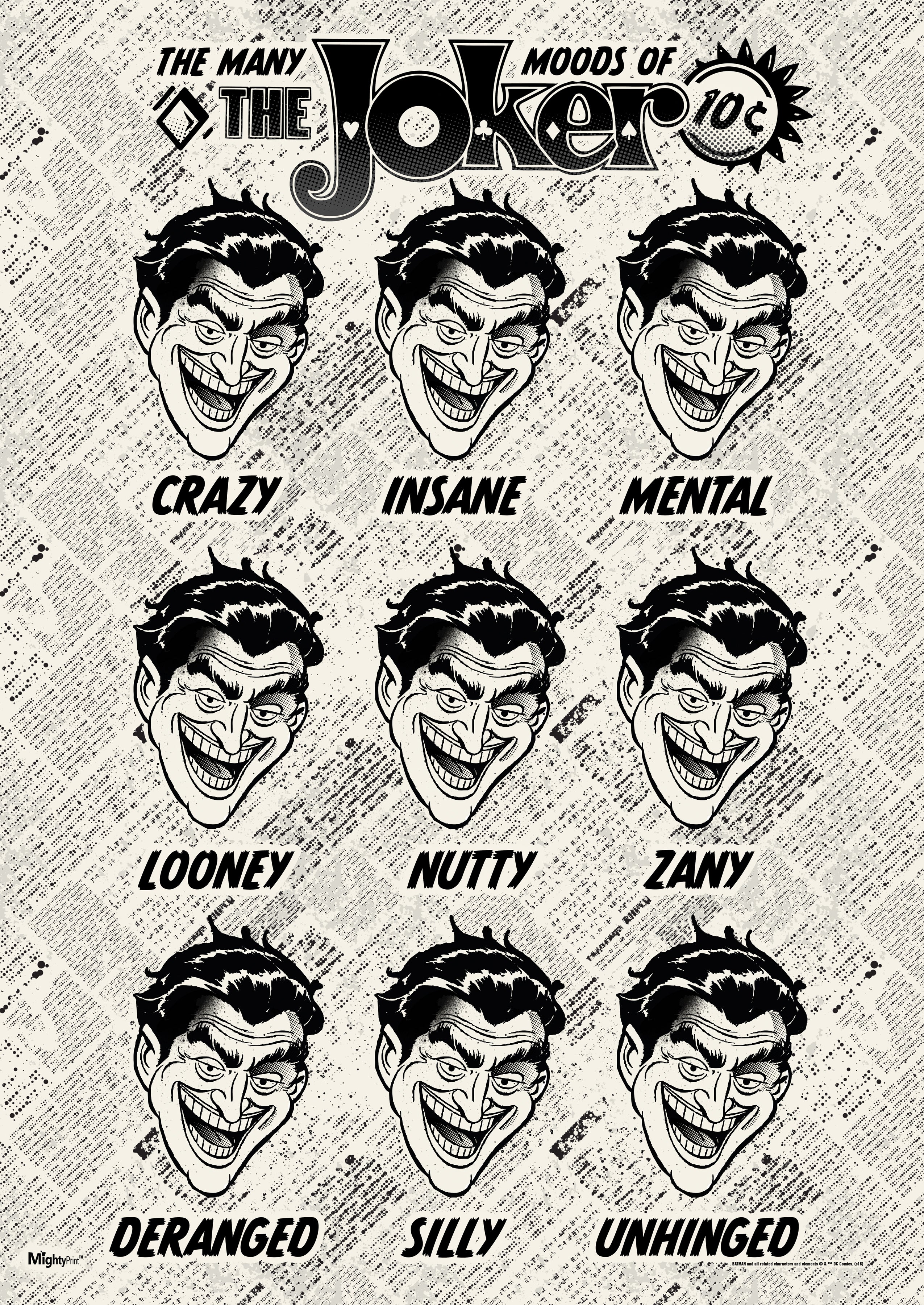 DC Comics (Joker - Many Moods) MightyPrint™ Wall Art MP17240248