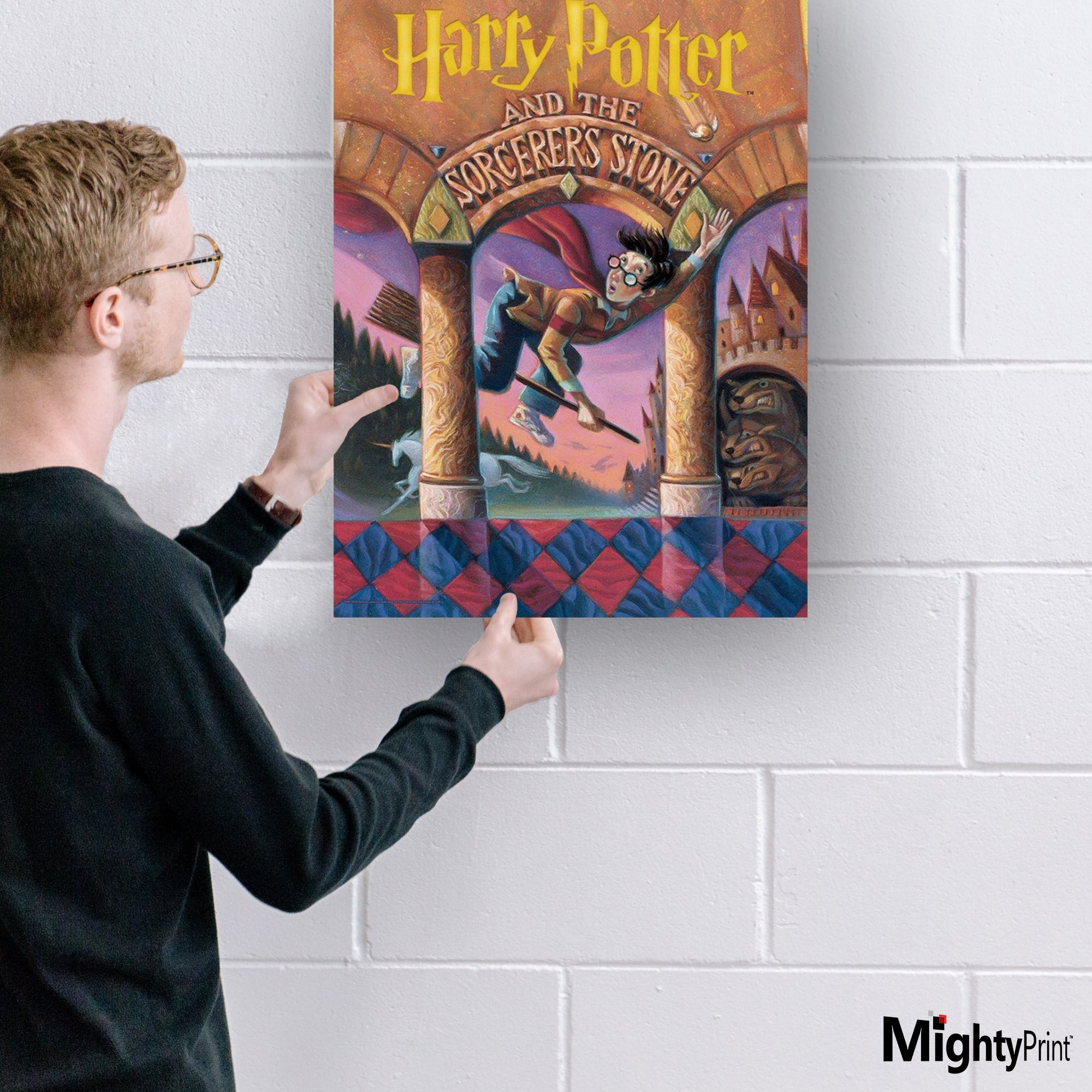 Harry Potter (Book Cover - Sorcerers Stone) MightyPrint™ Wall Art MP17240252