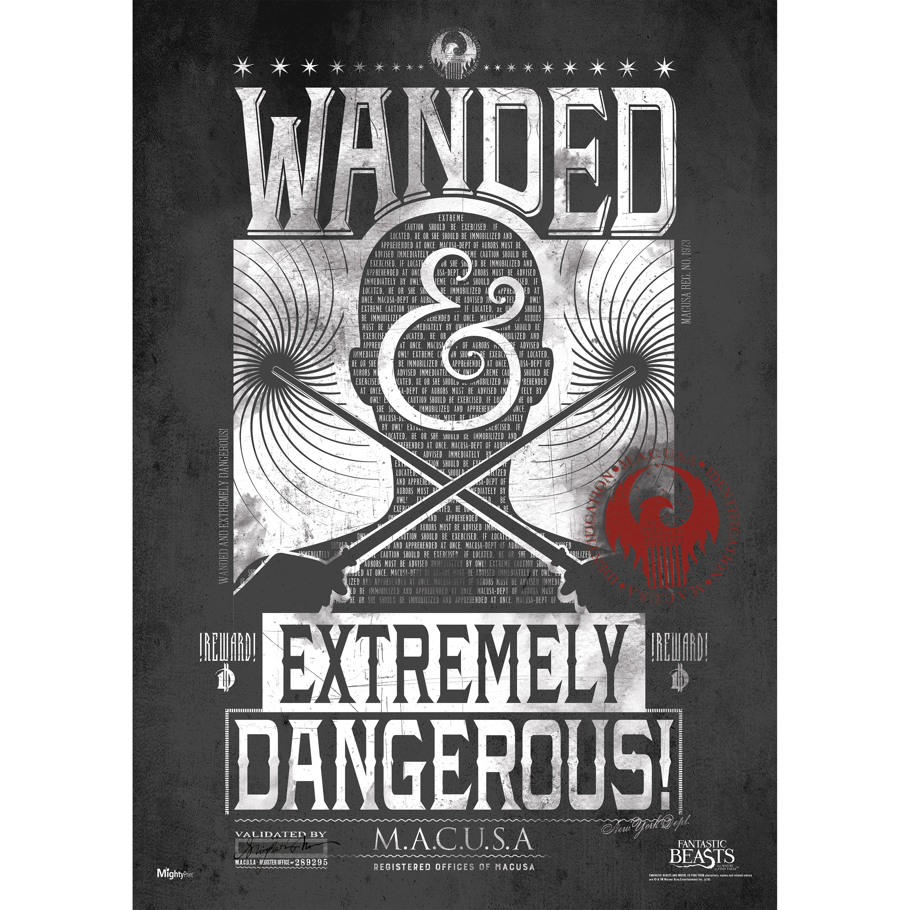 Fantastic Beasts and Where to Find Them (Wanded Poster) MightyPrint™ Wall Art MP17240274