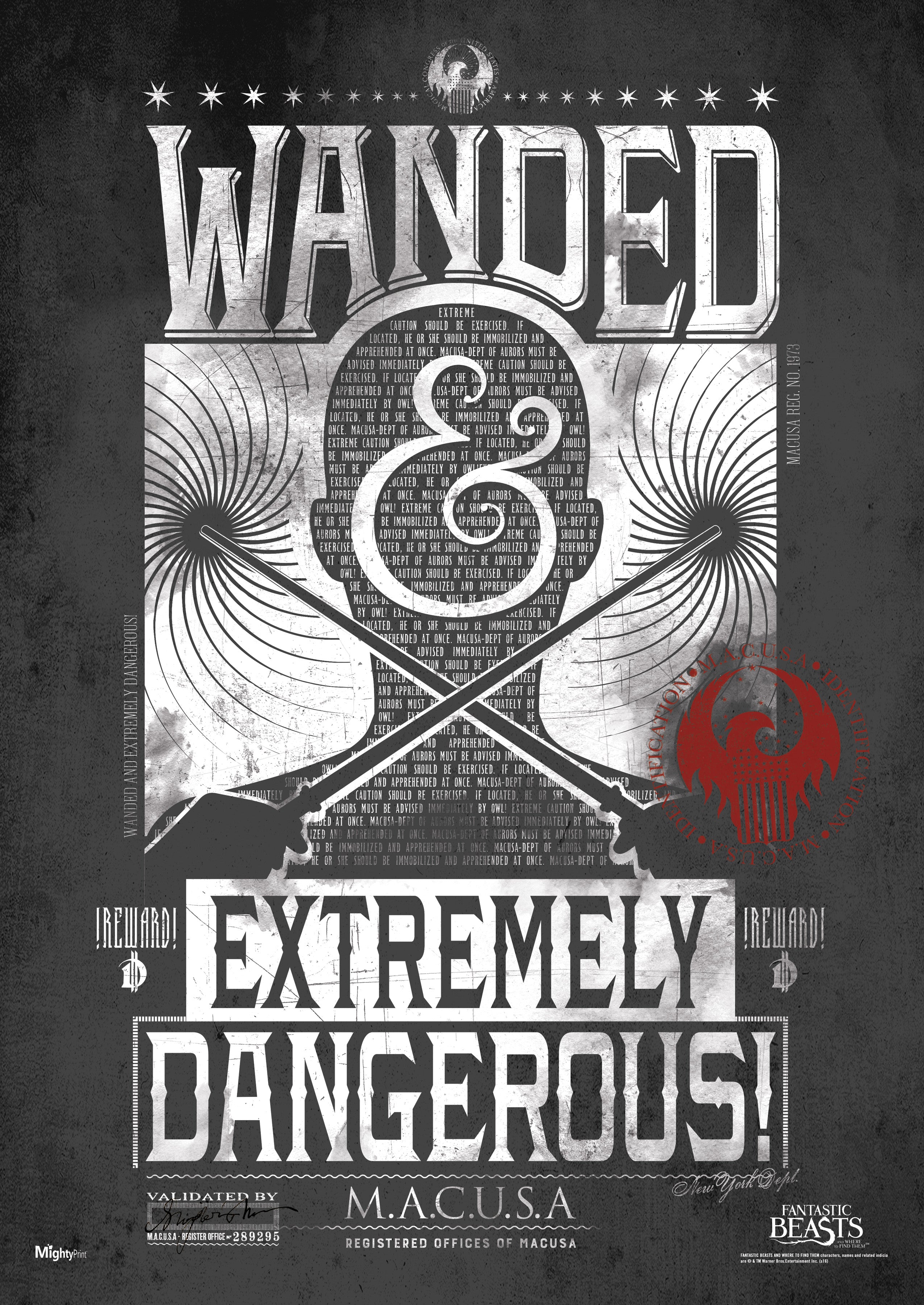 Fantastic Beasts and Where to Find Them (Wanded Poster) MightyPrint™ Wall Art MP17240274