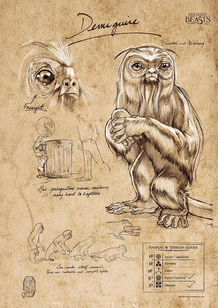 Fantastic Beasts And Where To Find Them (Demiguise Sketchbook) MightyPrint™ Wall Art MP17240293