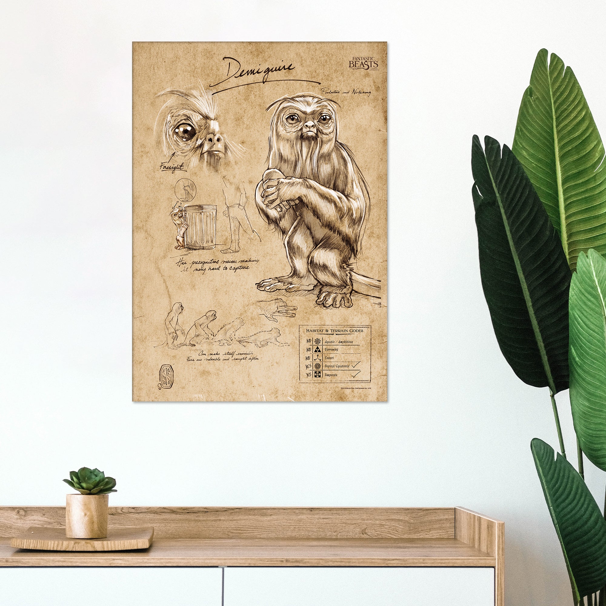 Fantastic Beasts And Where To Find Them (Demiguise Sketchbook) MightyPrint™ Wall Art MP17240293