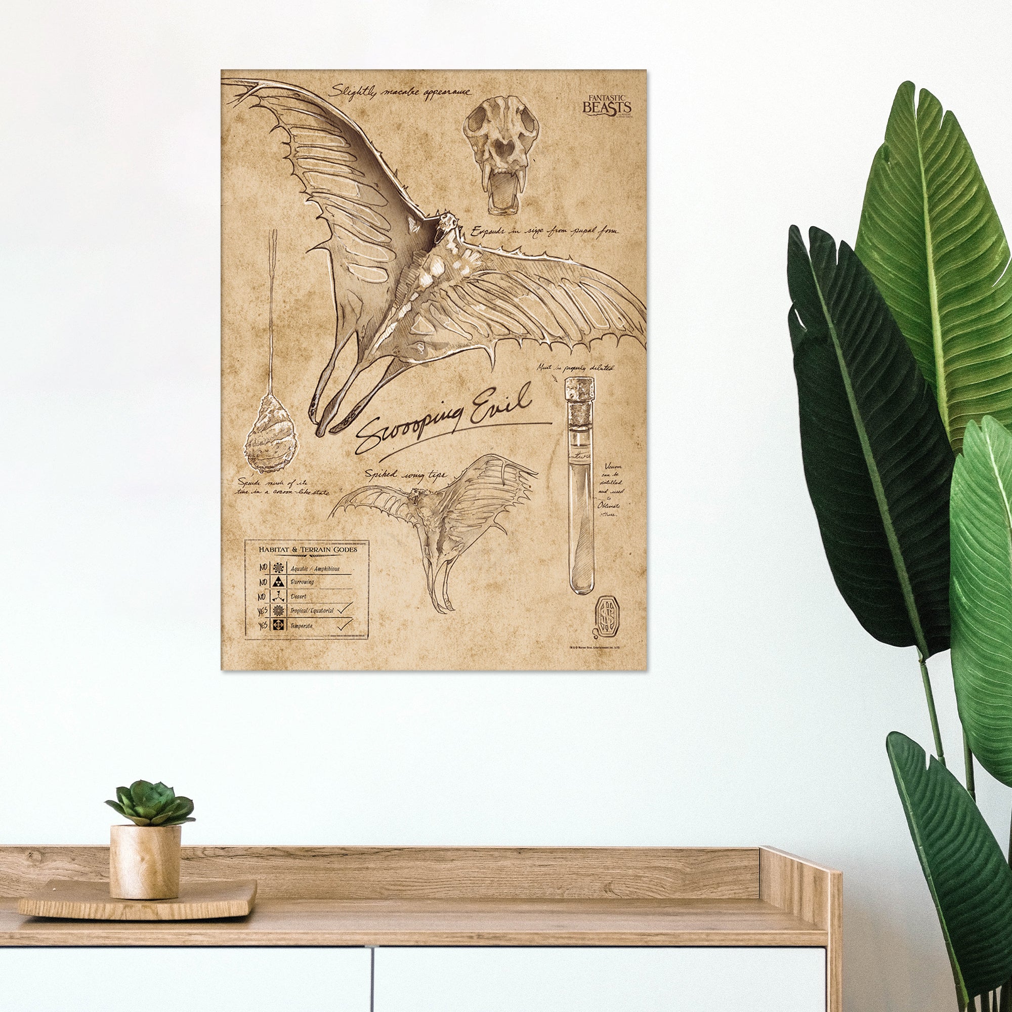 Fantastic Beasts And Where To Find Them (Swooping Evil Sketchbook) MightyPrint™ Wall Art MP17240297