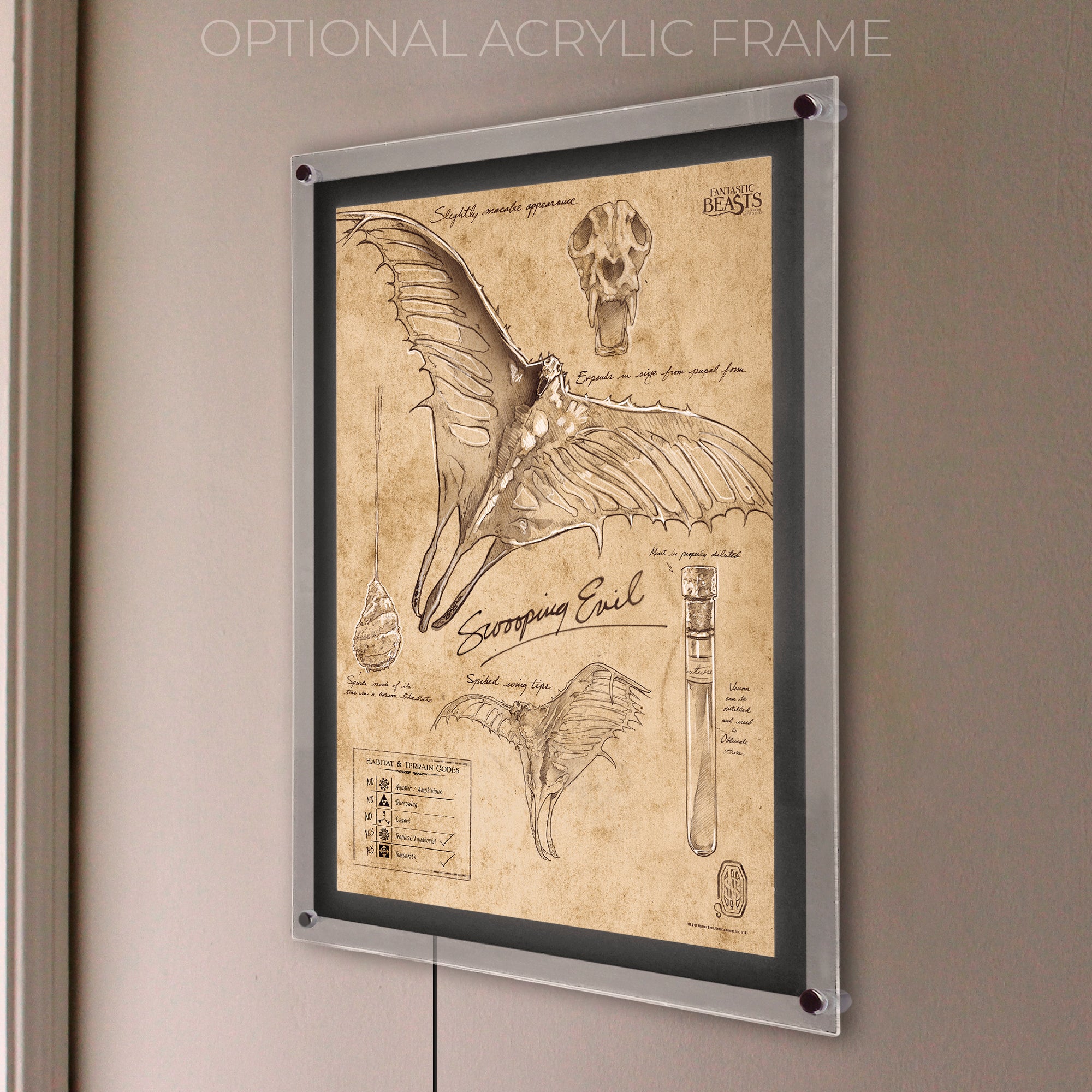 Fantastic Beasts And Where To Find Them (Swooping Evil Sketchbook) MightyPrint™ Wall Art MP17240297
