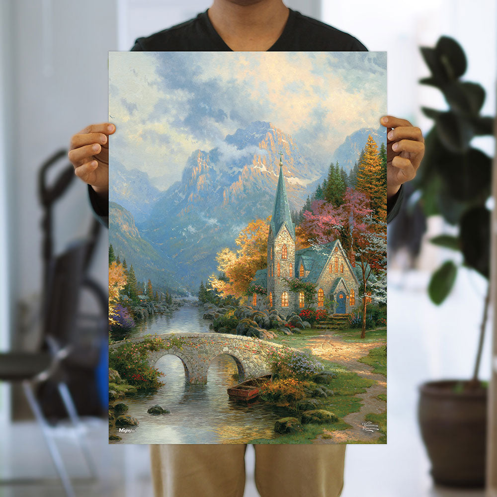 Thomas Kinkade Studios (The Mountain Chapel) MightyPrint™ Wall Art MP17240319