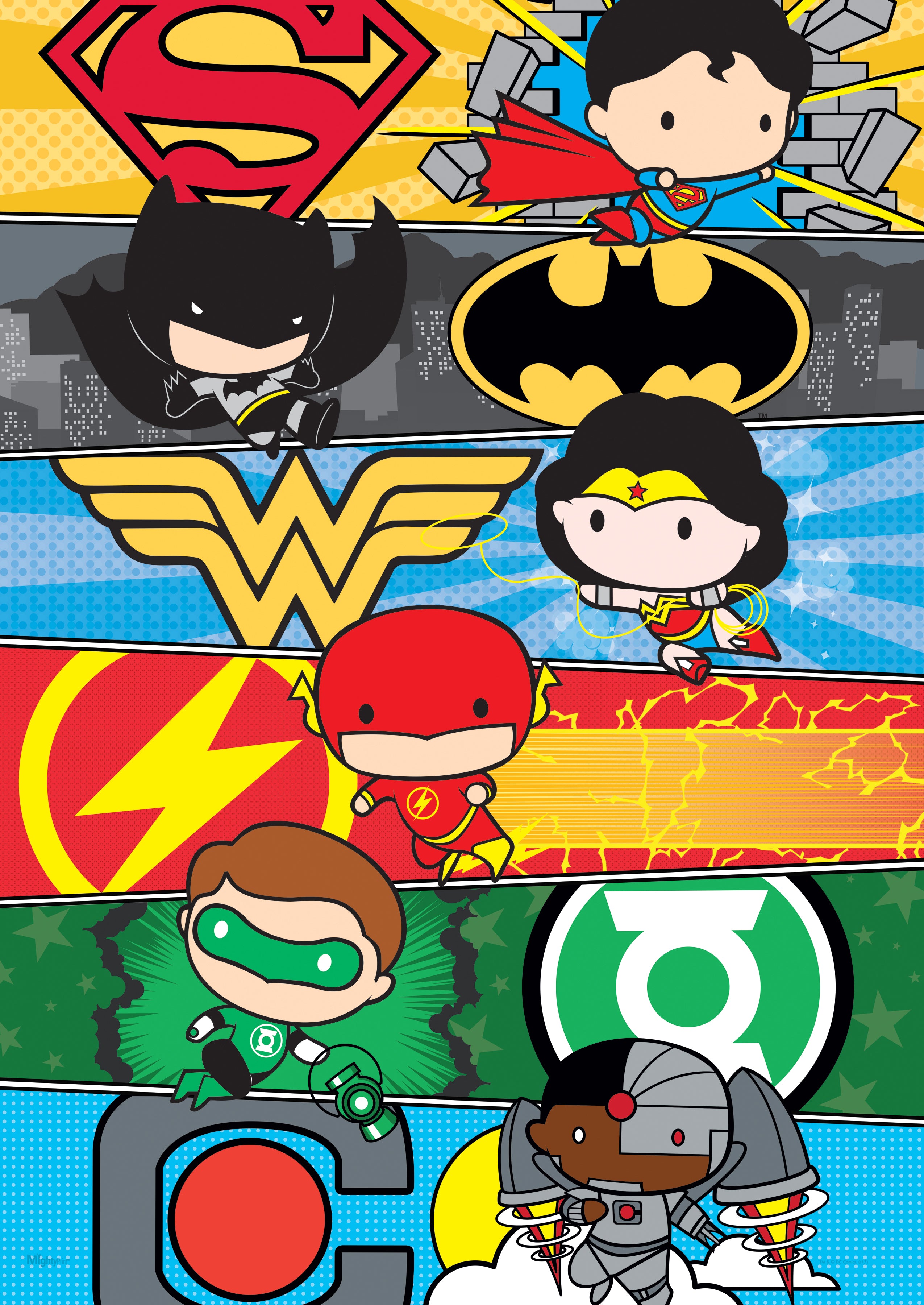 DC Comics (Justice League - Cartoon) MightyPrint™ Wall Art MP17240330