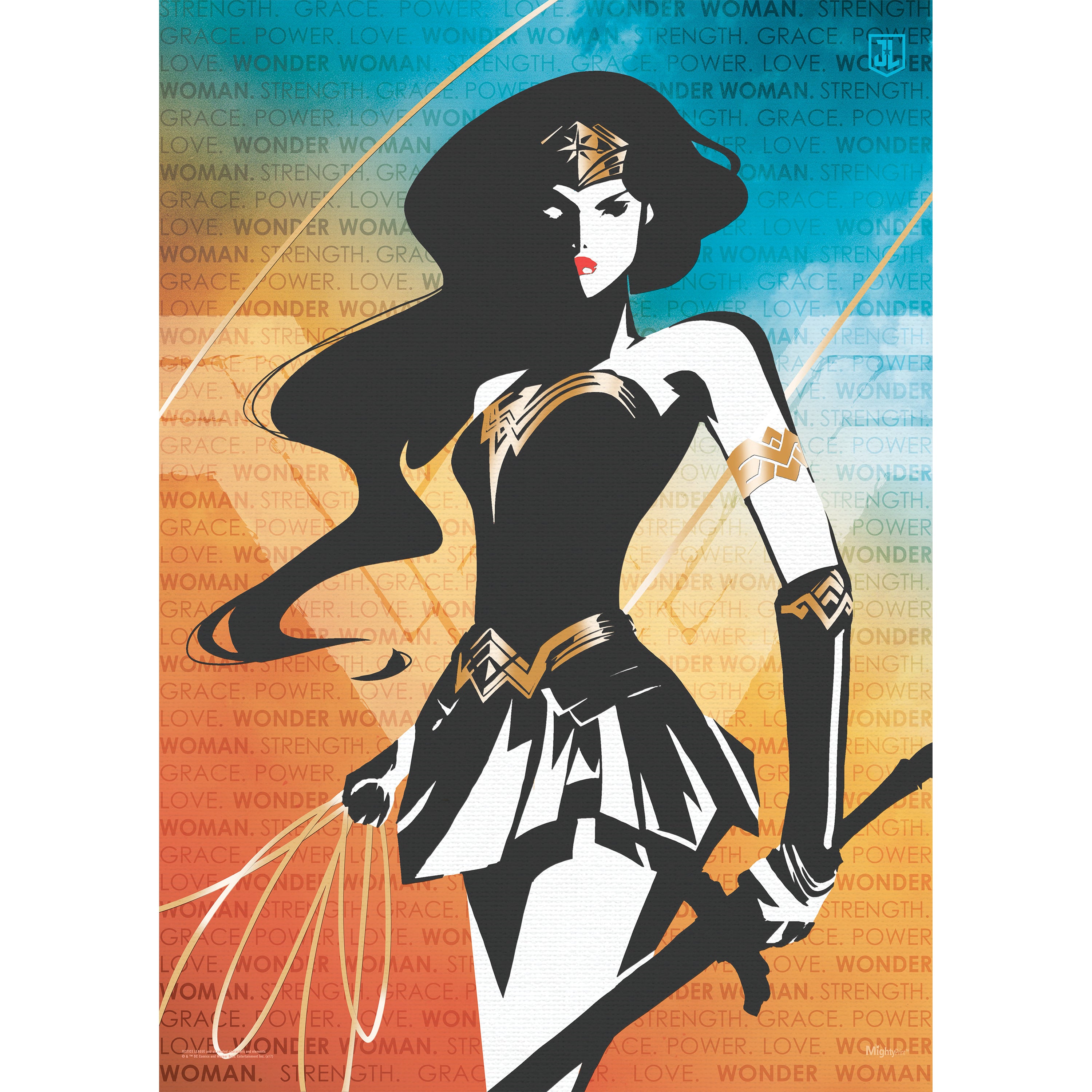 DC Comics (Wonder Woman - Words) MightyPrint™ Wall Art MP17240344