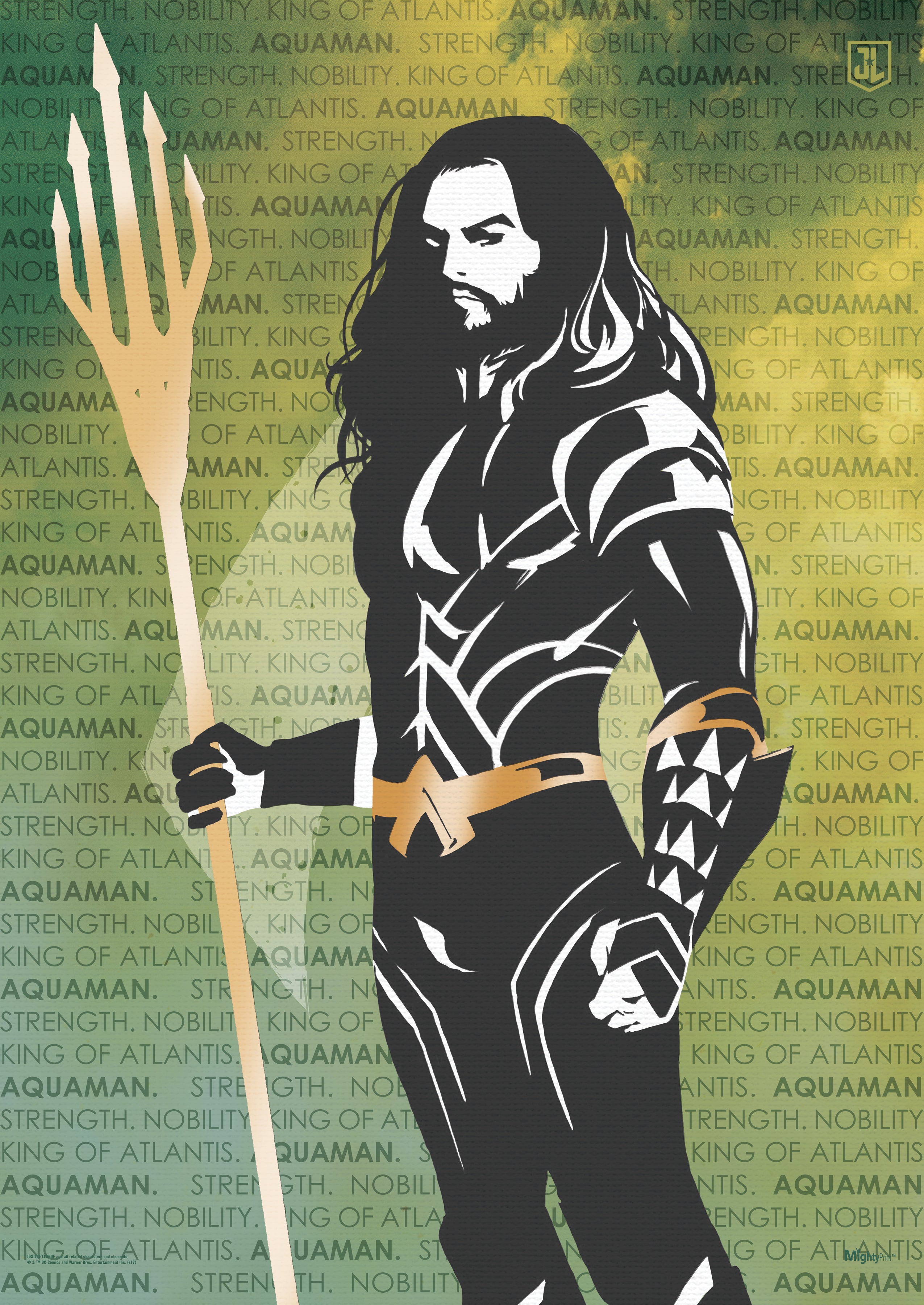 DC Comics (Aquaman - Words) MightyPrint™ Wall Art MP17240345