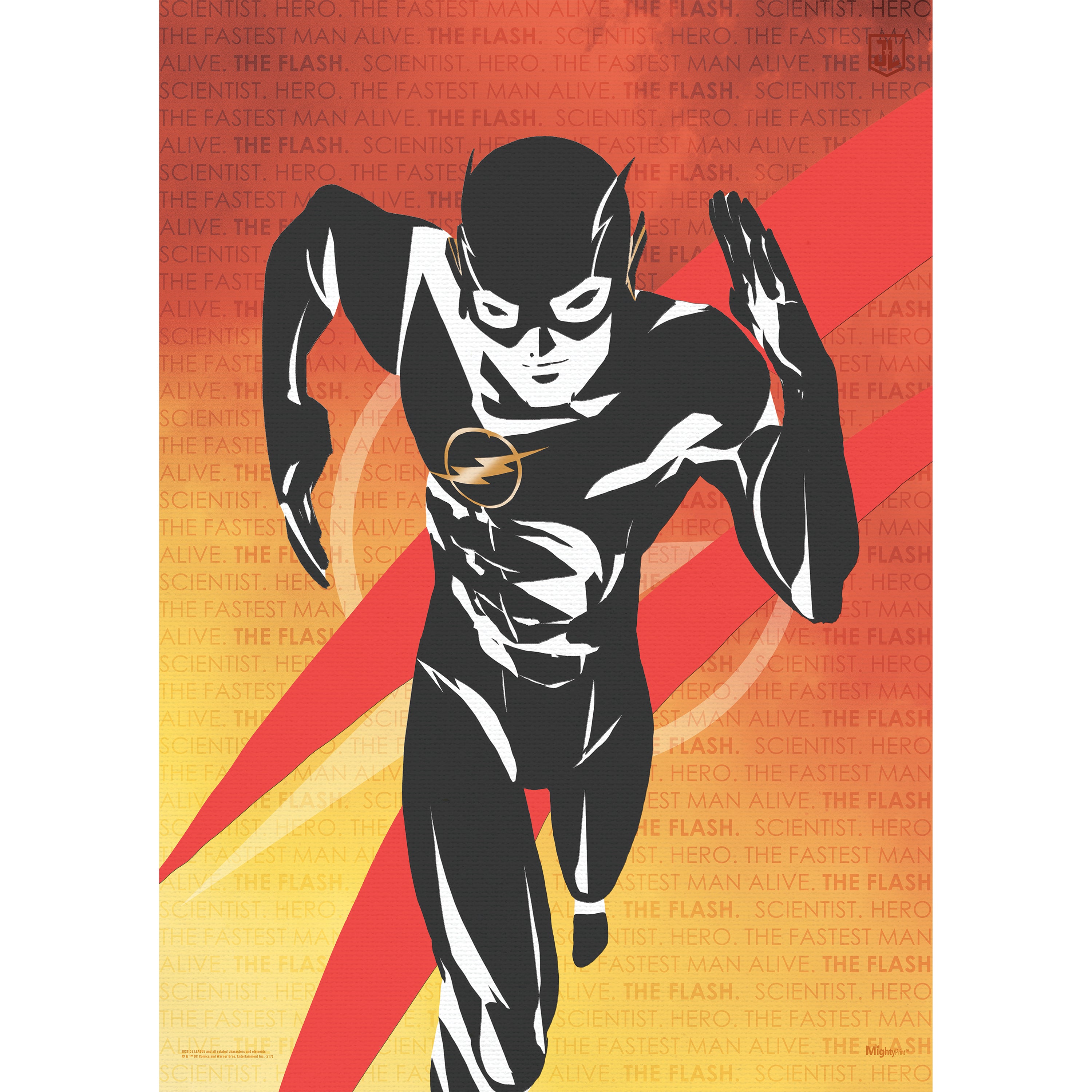 DC Comics (The Flash - Words) MightyPrint™ Wall Art MP17240346