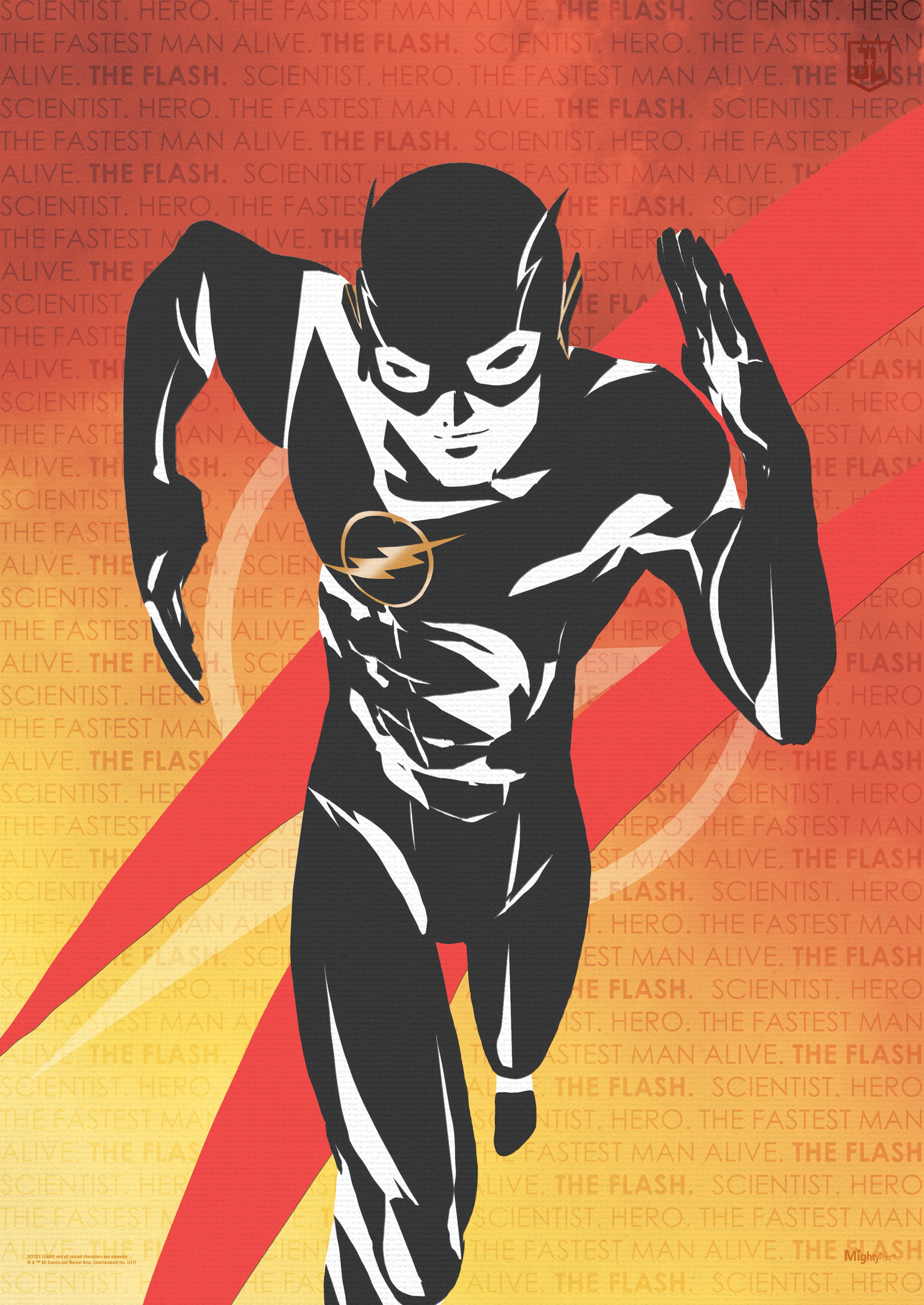 DC Comics (The Flash - Words) MightyPrint™ Wall Art MP17240346
