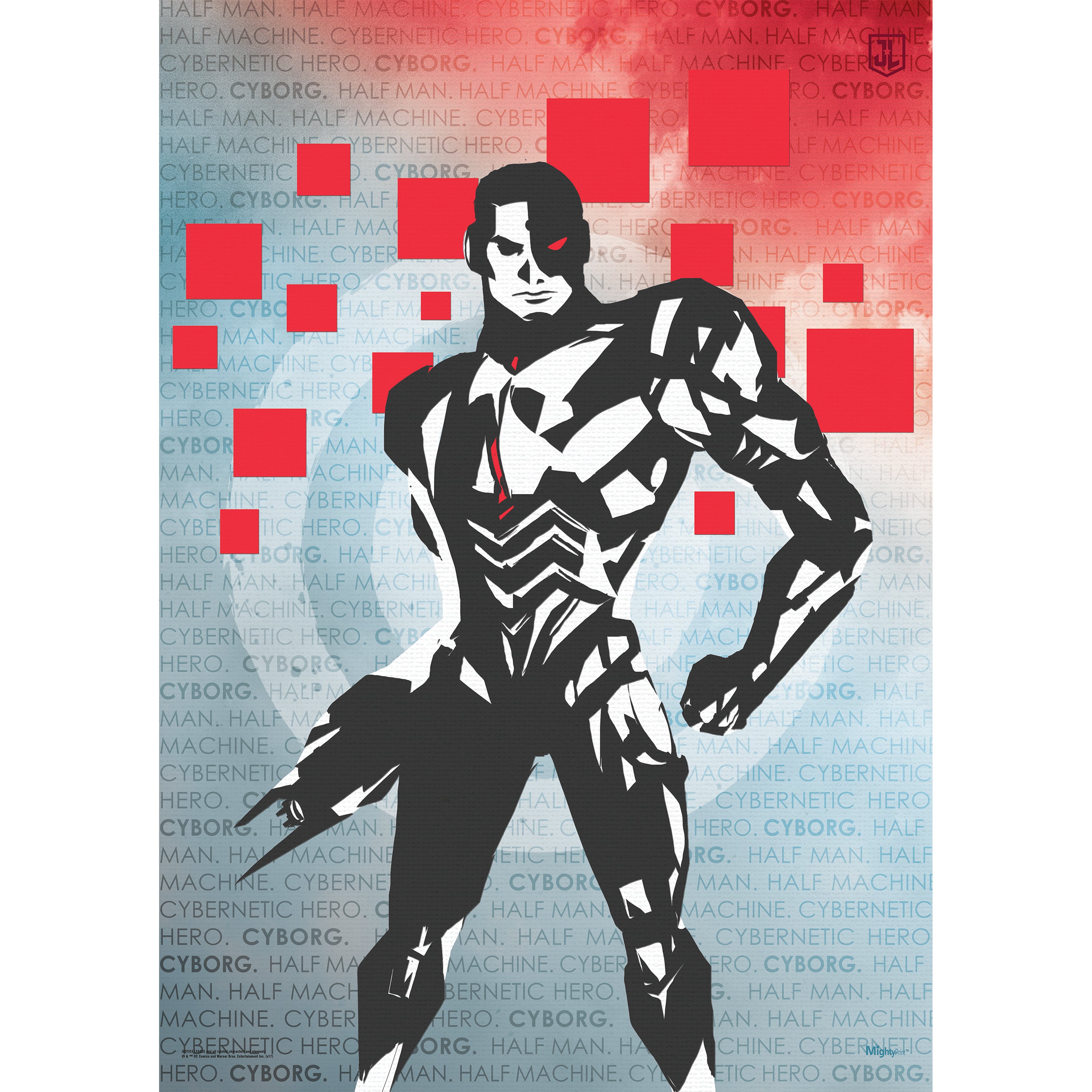 DC Comics (Cyborg - Words) MightyPrint™ Wall Art MP17240347