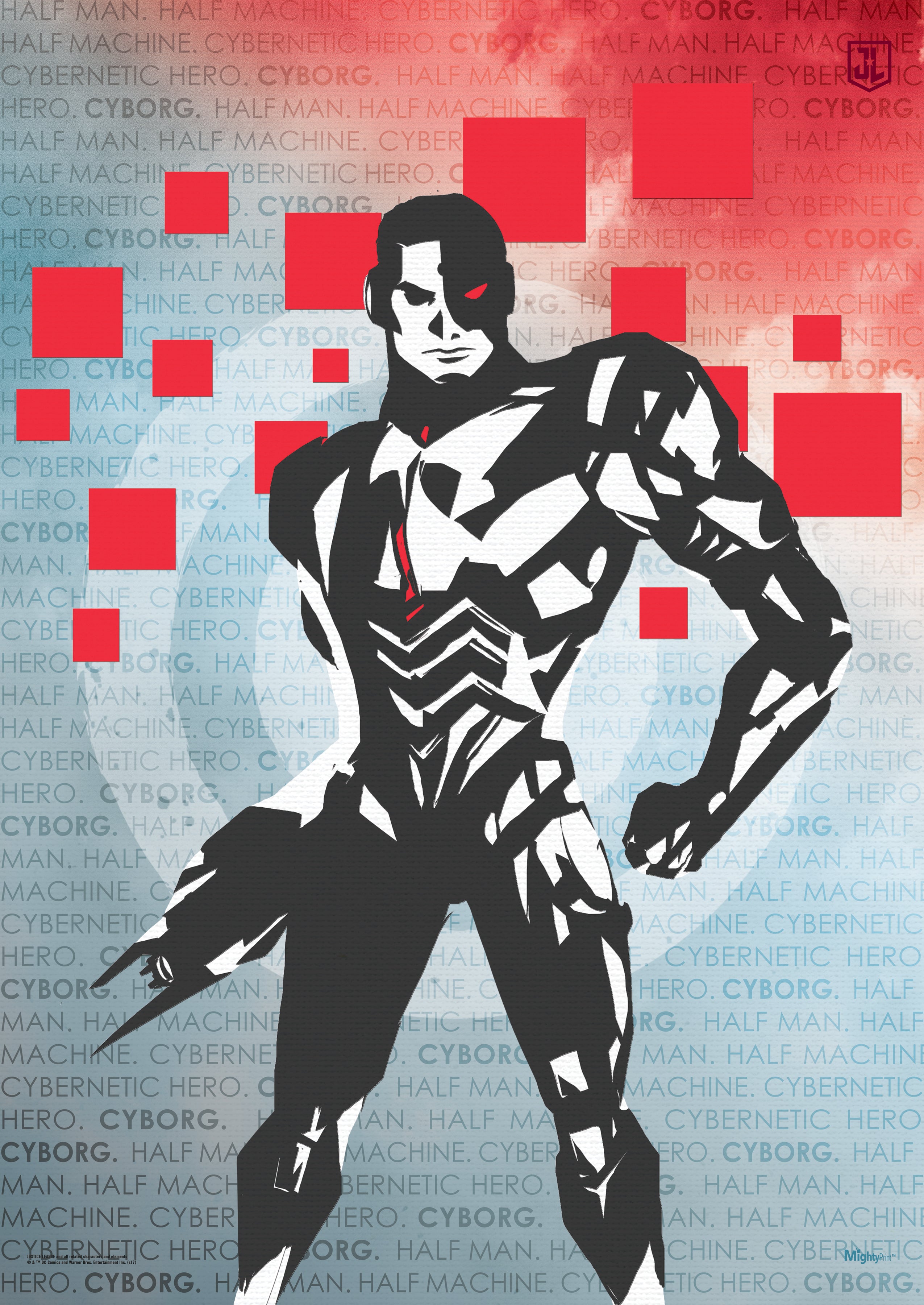 DC Comics (Cyborg - Words) MightyPrint™ Wall Art MP17240347