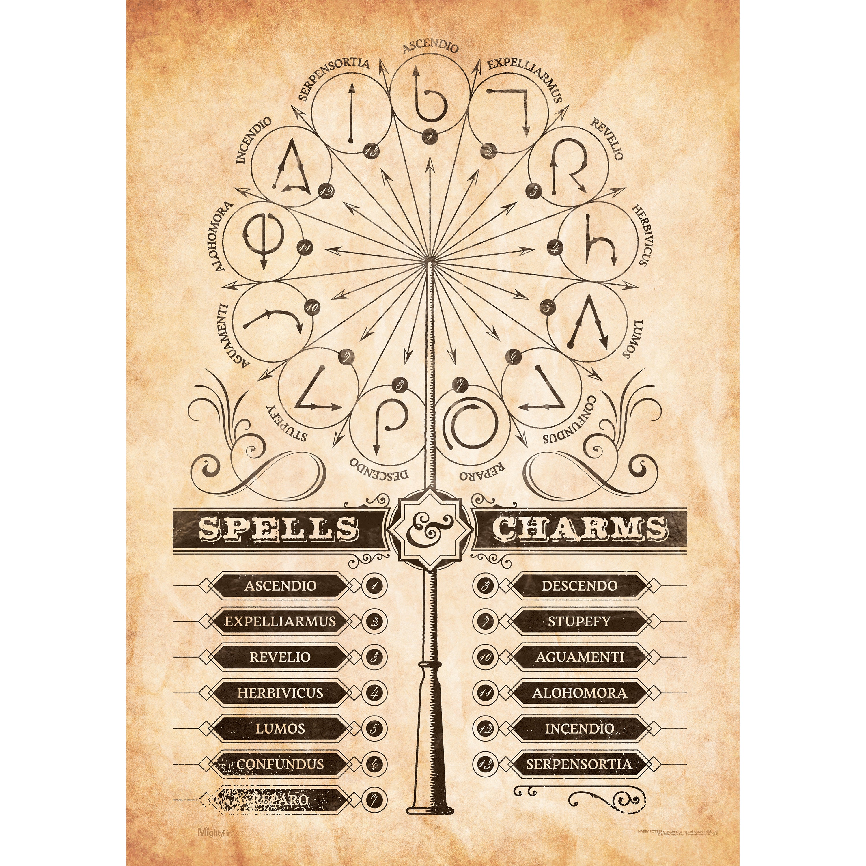 Harry Potter (Spells and Charms) MightyPrint™ Wall Art MP17240359