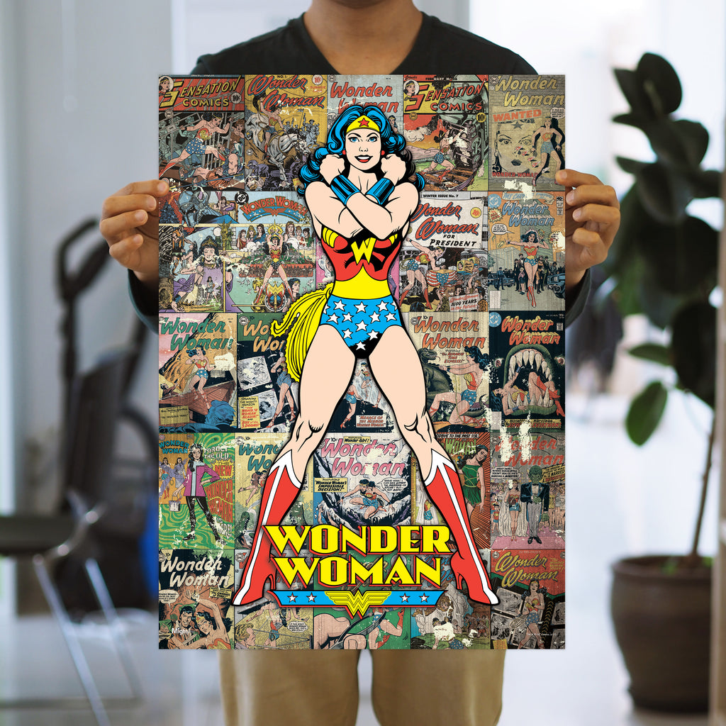 DC Comics (Wonder Woman - Comic Collage) MightyPrint™ Wall Art MP17240372