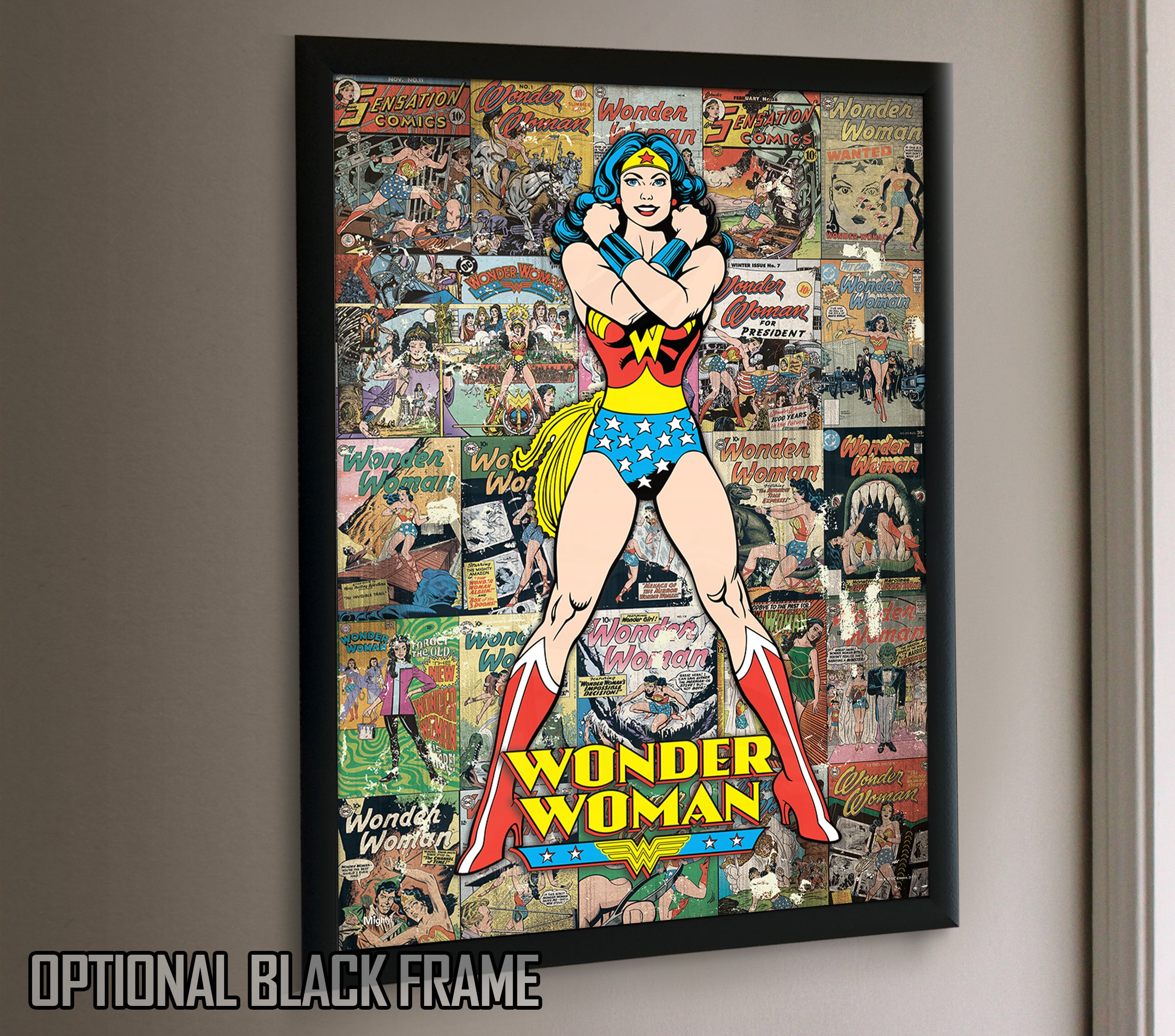 DC Comics (Wonder Woman - Comic Collage) MightyPrint™ Wall Art MP17240372
