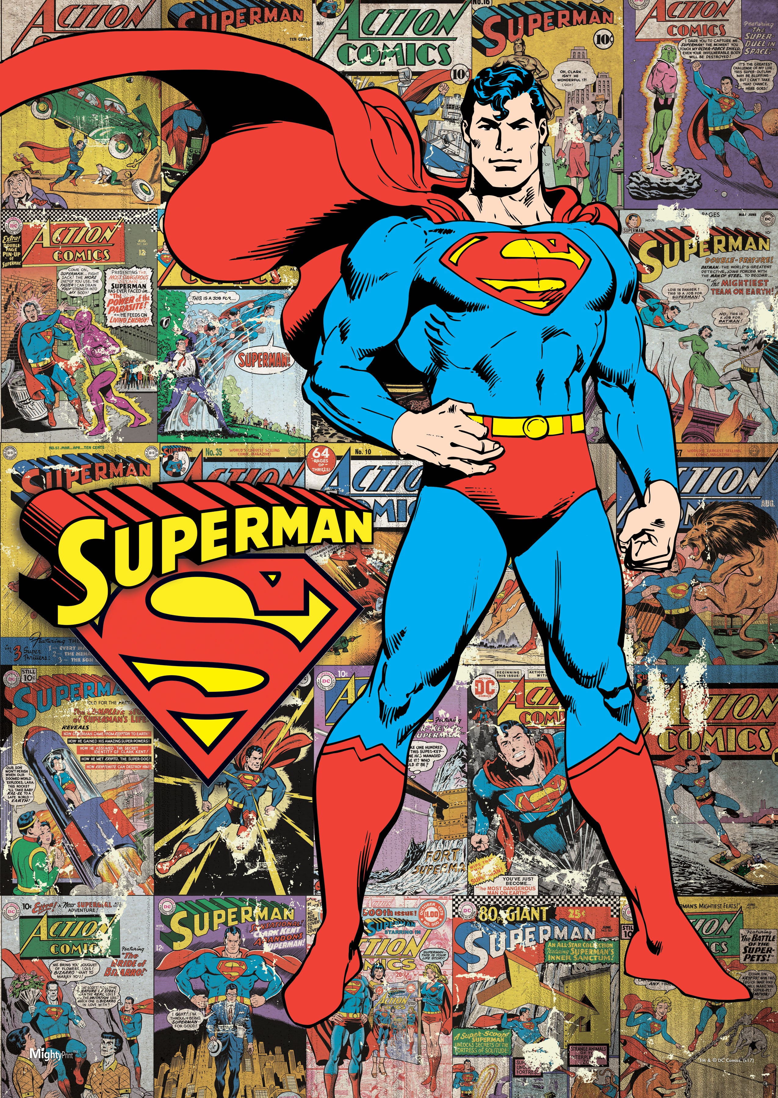 DC Comics (Superman - Comic Collage) MightyPrint™ Wall Art MP17240373