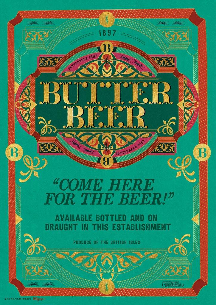 Fantastic Beasts: The Crimes of Grindlewald (Butterbeer™) MightyPrint™ Wall Art MP17240507