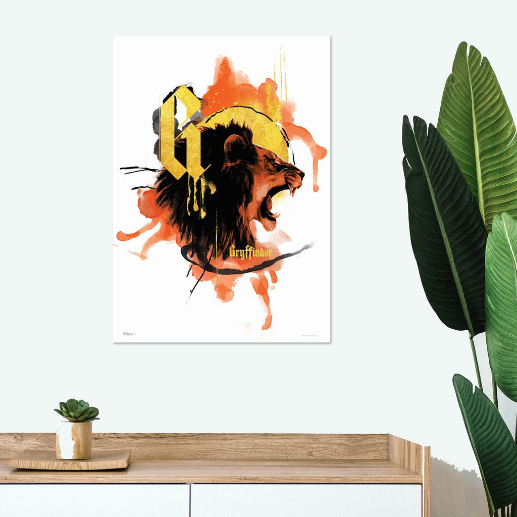 Harry Potter (House Urban Watercolor - Gryffindor) MightyPrint™ Wall Art MP17240526