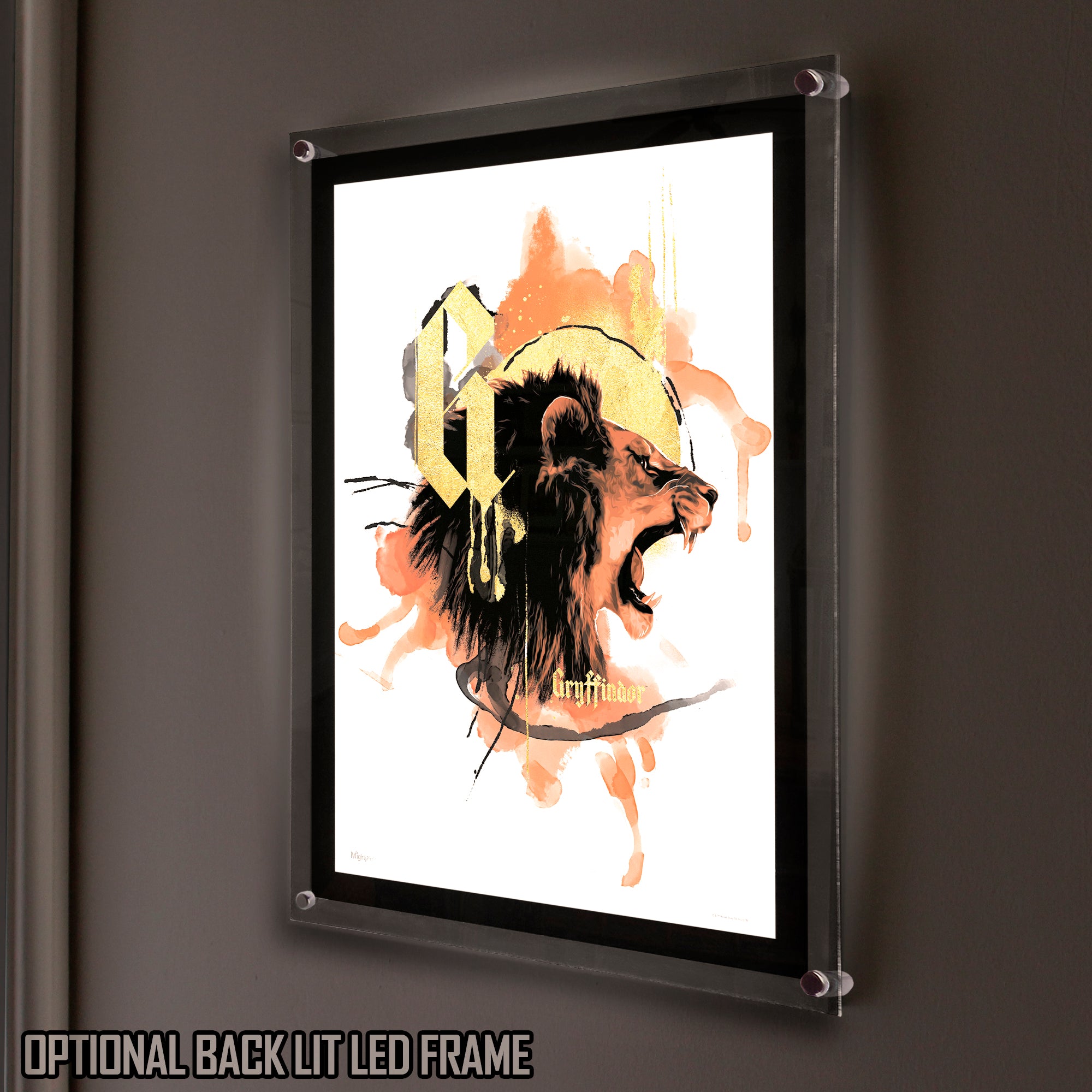 Harry Potter (House Urban Watercolor - Gryffindor) MightyPrint™ Wall Art MP17240526