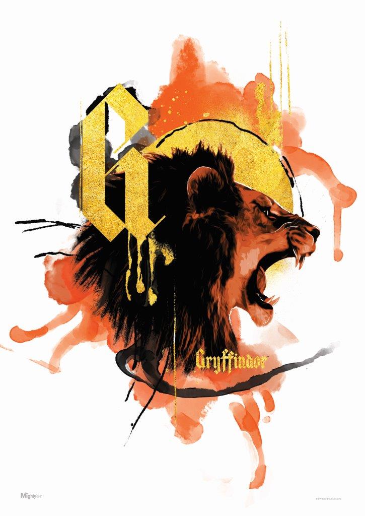 Harry Potter (House Urban Watercolor - Gryffindor) MightyPrint™ Wall Art MP17240526