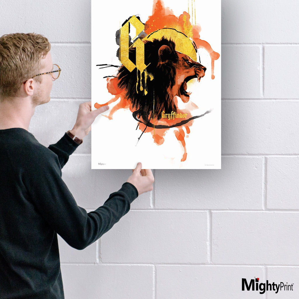 Harry Potter (House Urban Watercolor - Gryffindor) MightyPrint™ Wall Art MP17240526